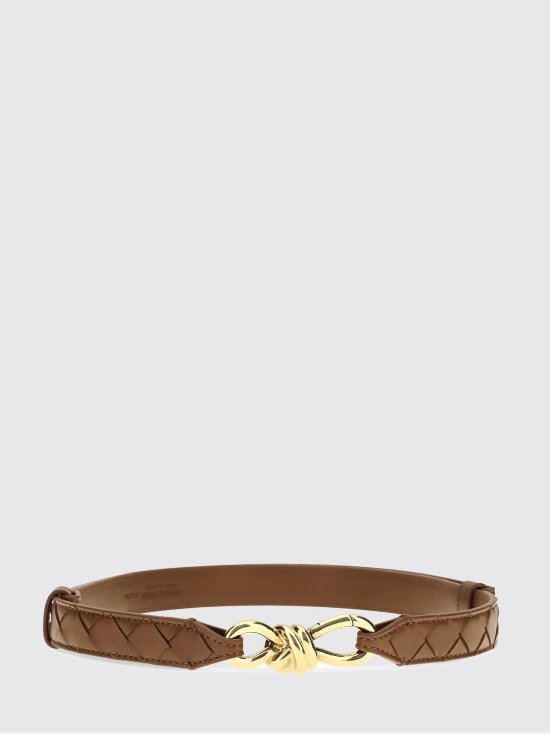 Bottega Veneta Smooth Leather Belt with Metal Buckle