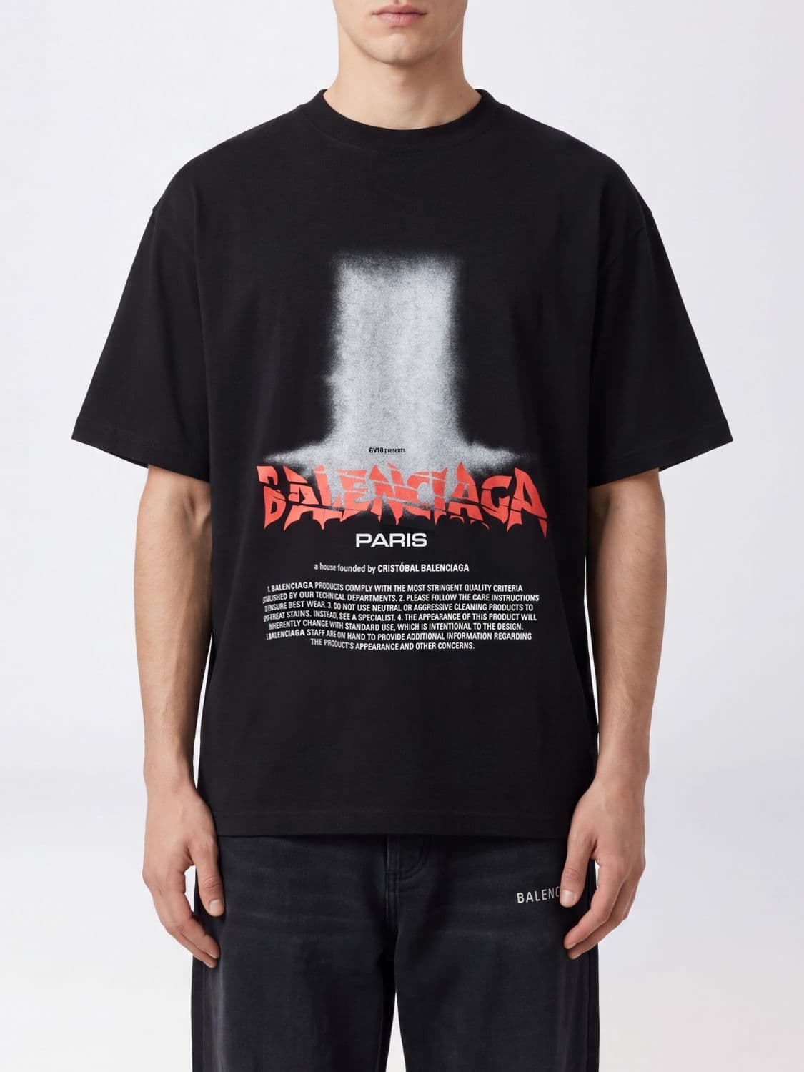 Balenciaga Relaxed Fit Cotton T-Shirt with Contrast Logo