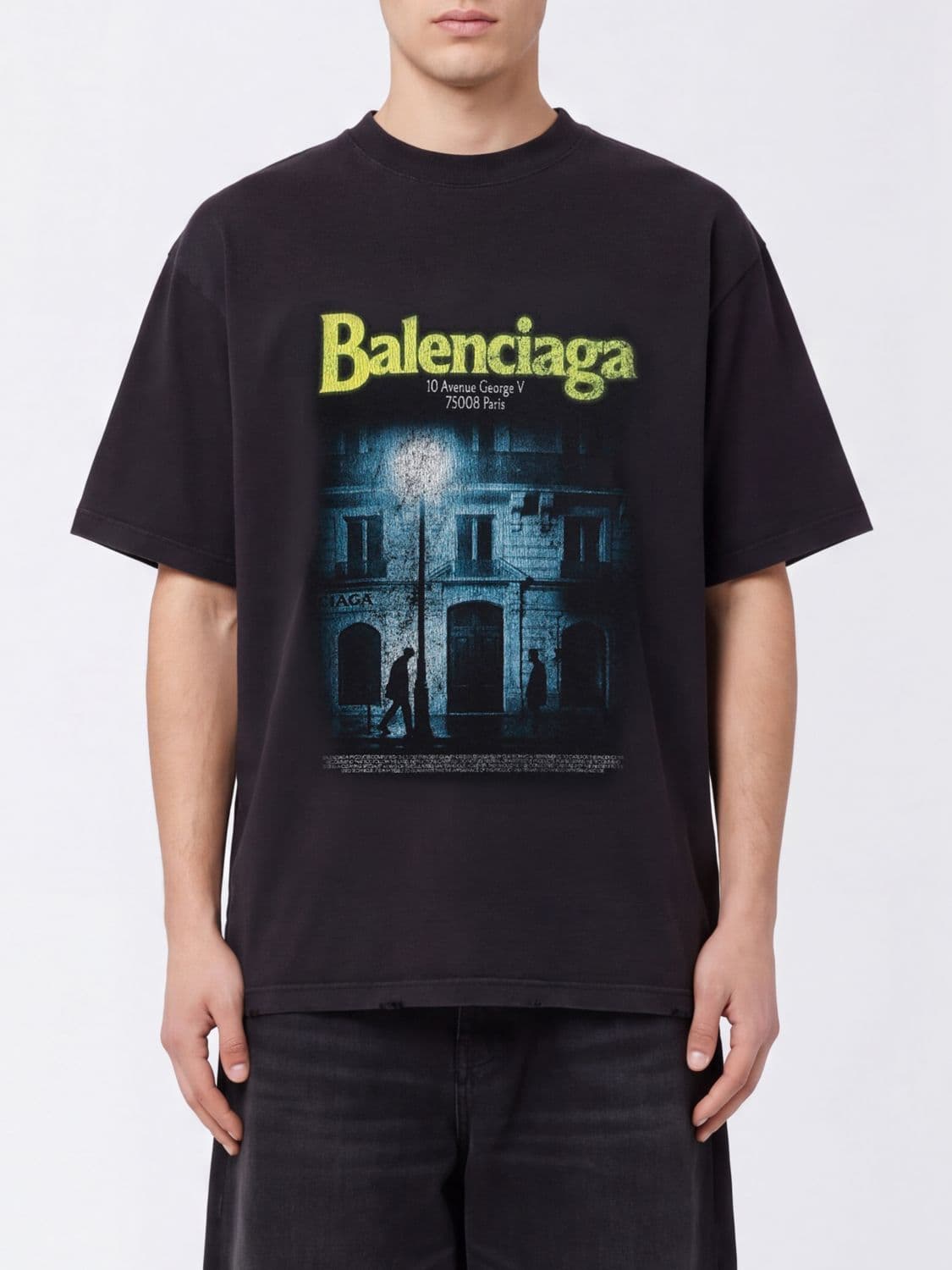 Balenciaga Relaxed Fit Cotton T-Shirt with Graphic Print and Logo