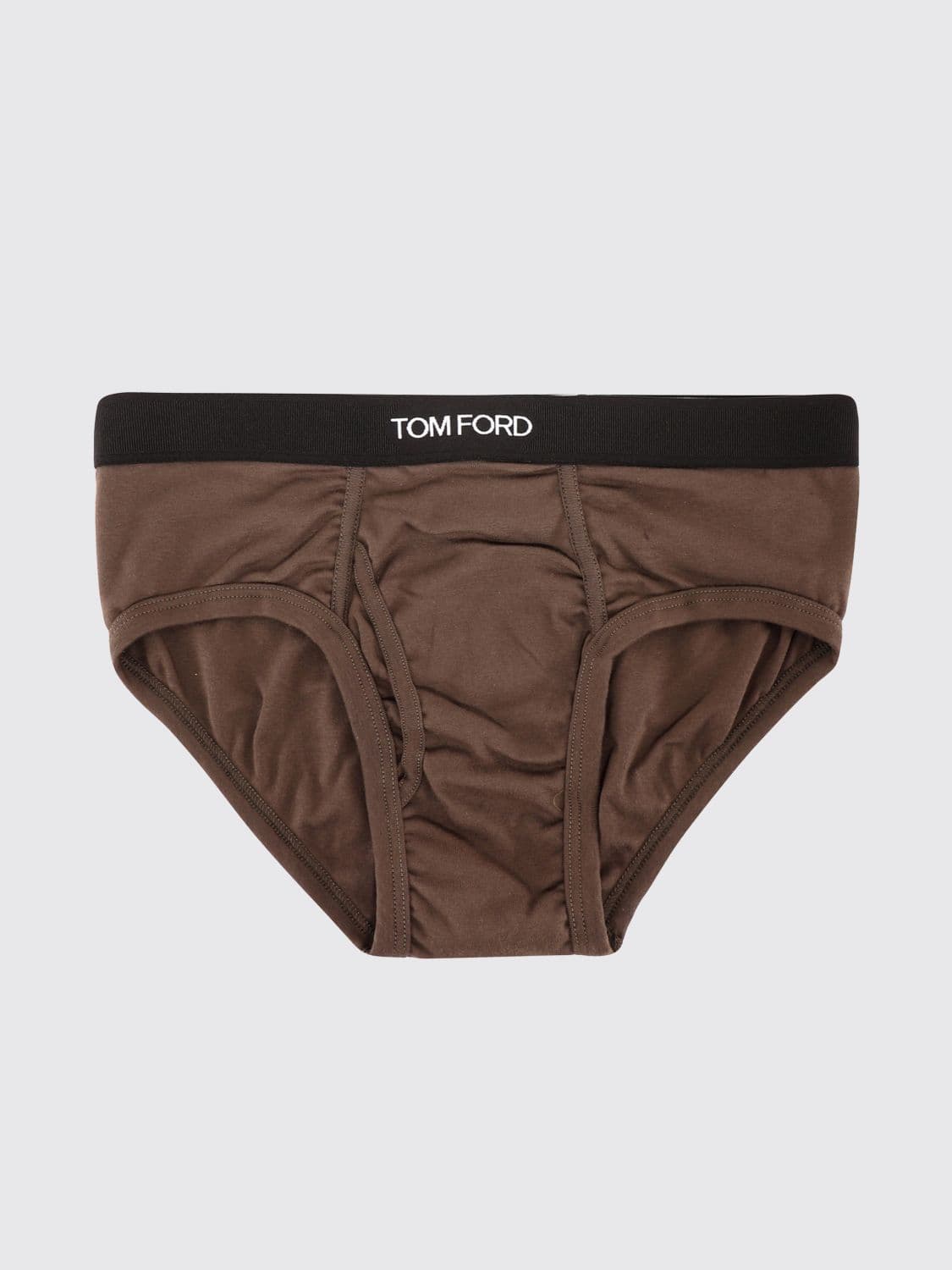Tom Ford Contrast Logo Waistband Stretch-Cotton Briefs