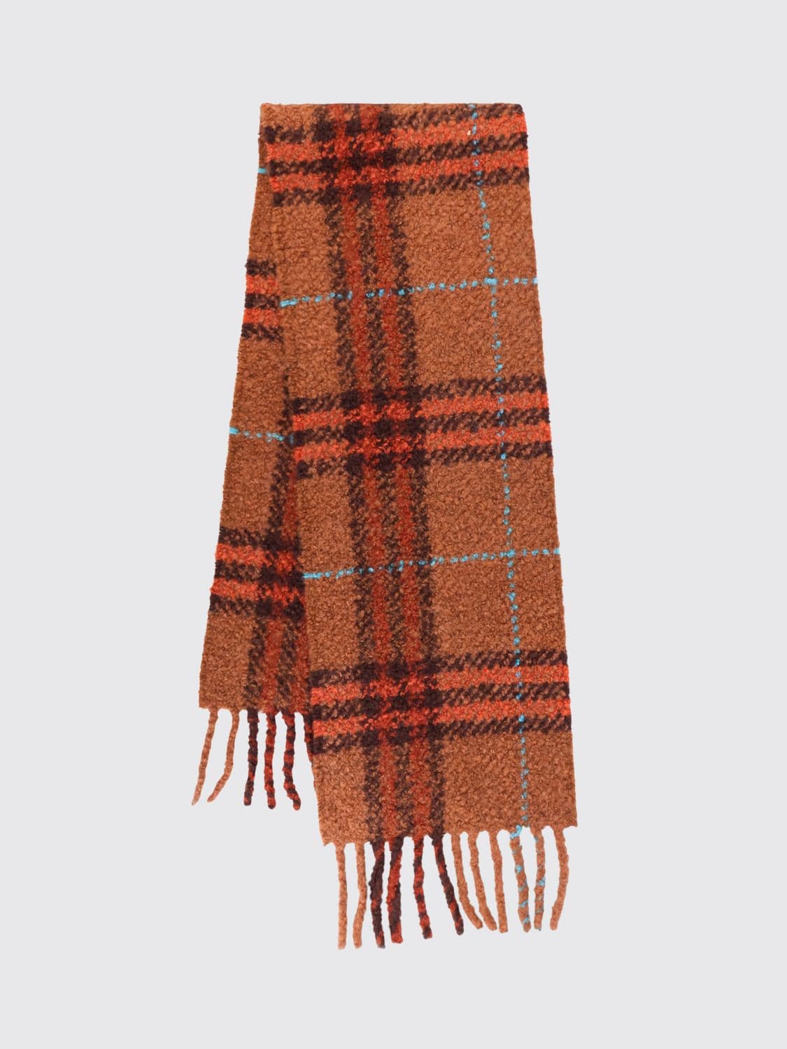 Burberry Check Alpaca and Wool-Blend Scarf with Fringed Edges