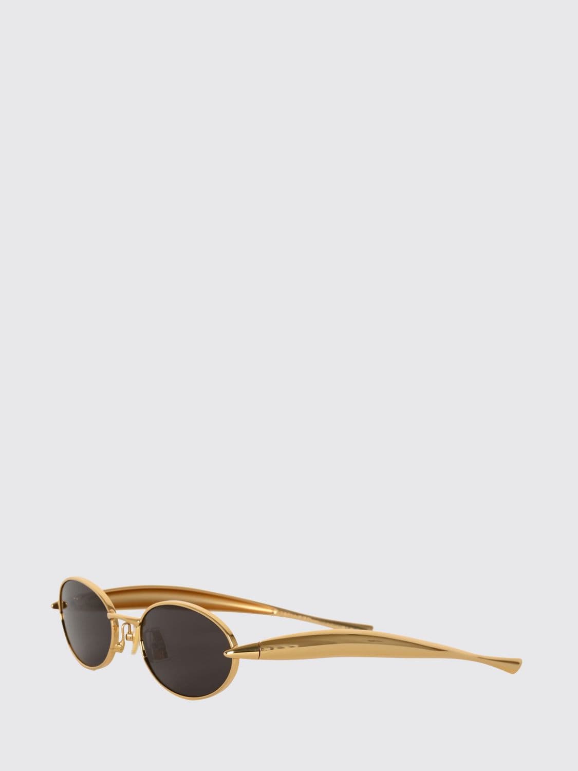 Bottega Veneta Sardine Cat-Eye Metal Sunglasses with Decorated Temples