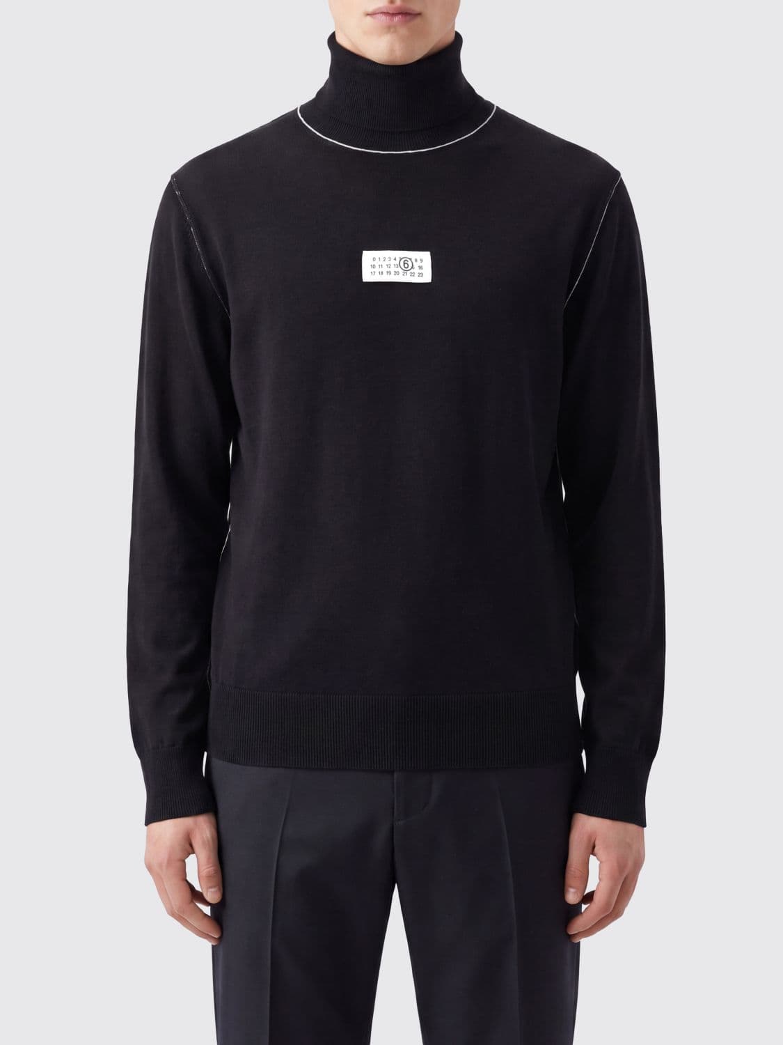 Mm6 Maison Margiela Slim Fit Virgin Wool Blend Turtleneck Jumper
