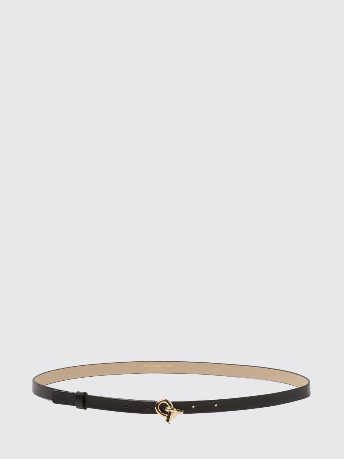 Fabiana Filippi Adjustable Calfskin Leather Belt with Knot Charm · S