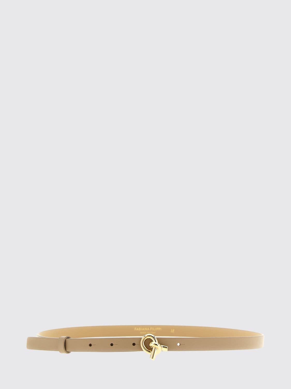Fabiana Filippi Adjustable Calfskin Leather Belt with Knot Charm
