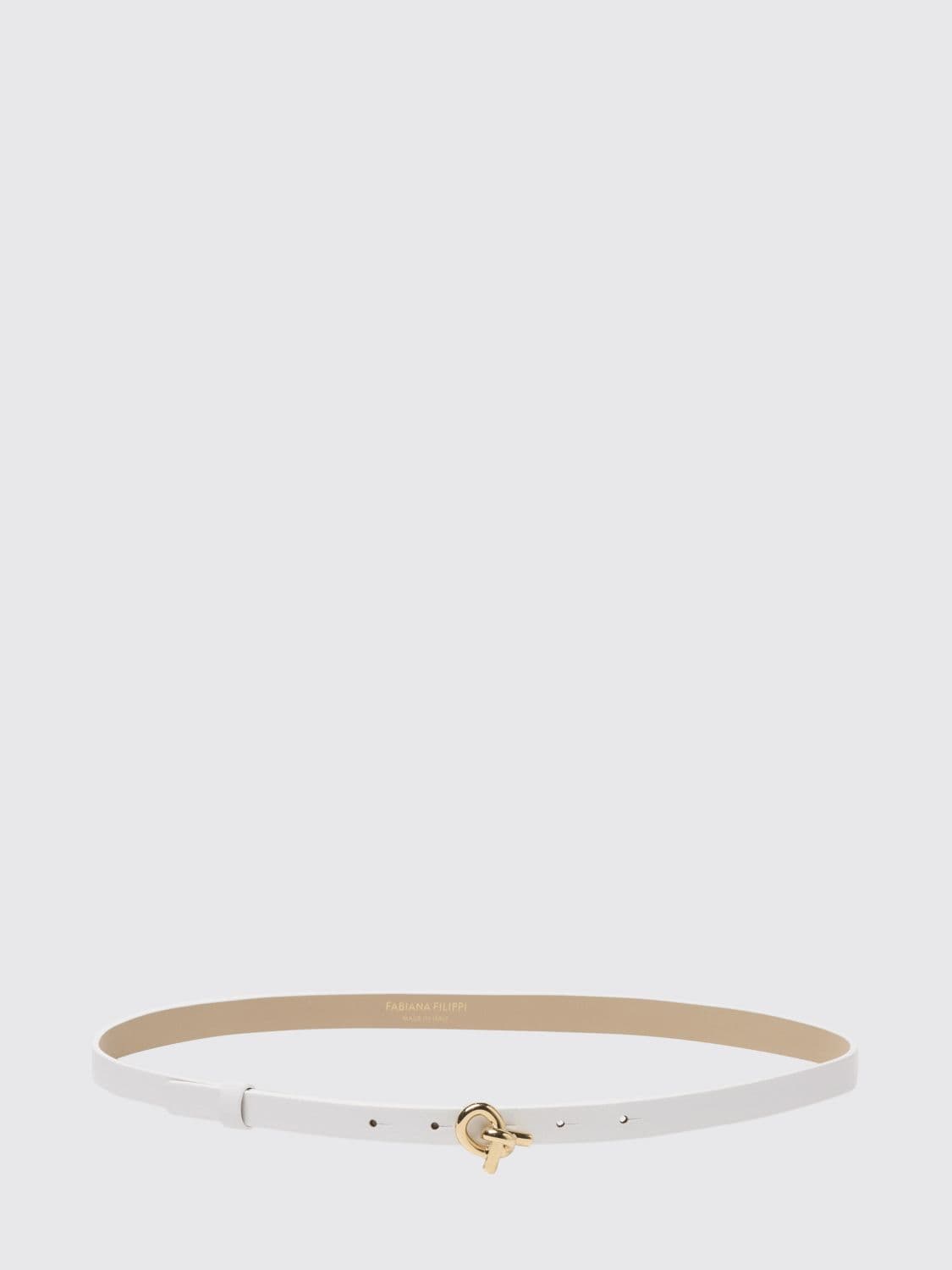 Fabiana Filippi Adjustable Calfskin Leather Belt with Knot Charm