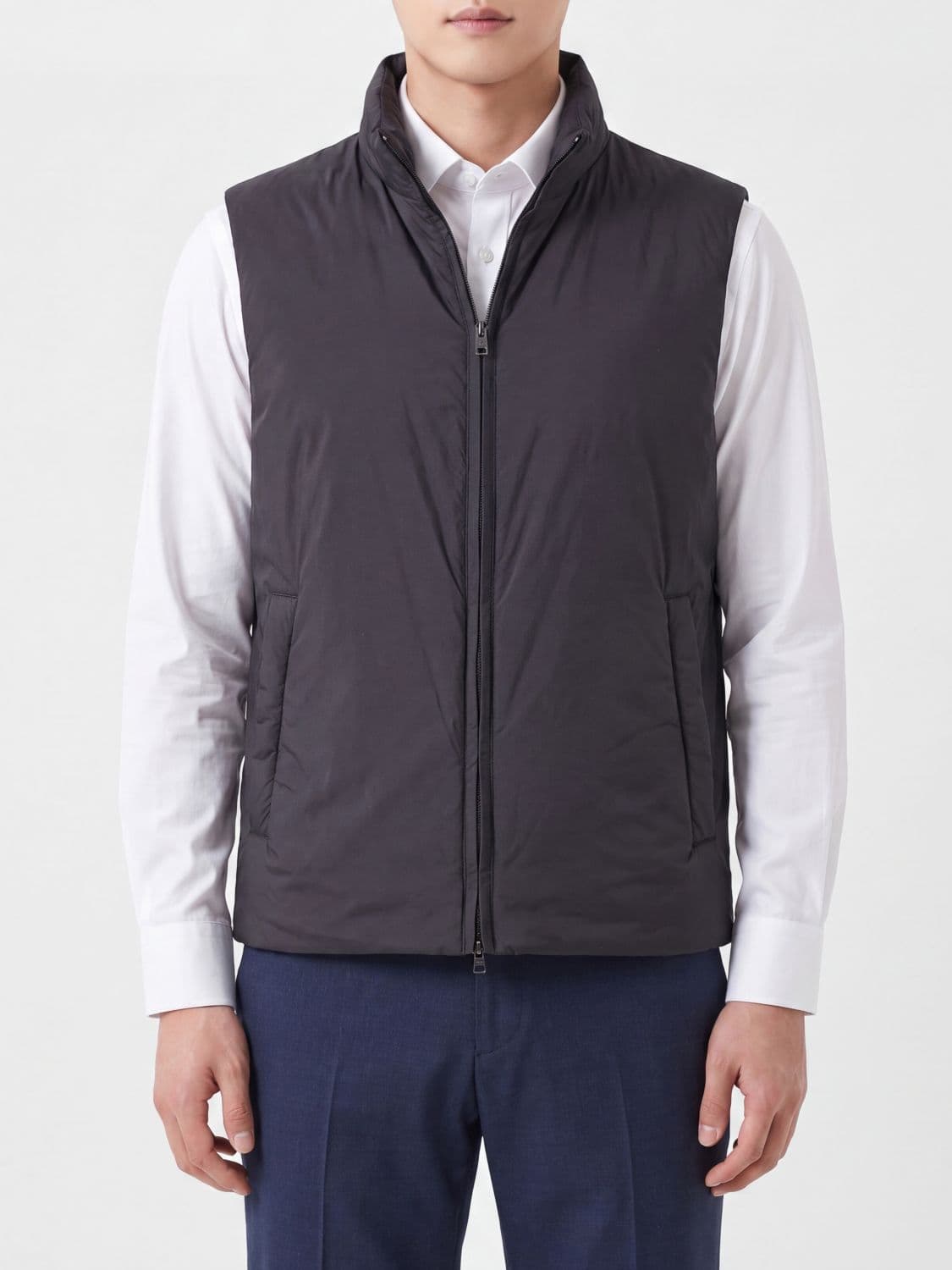 Herno High Neck Water-Repellent Padded Gilet in Recycled Nylon · 54