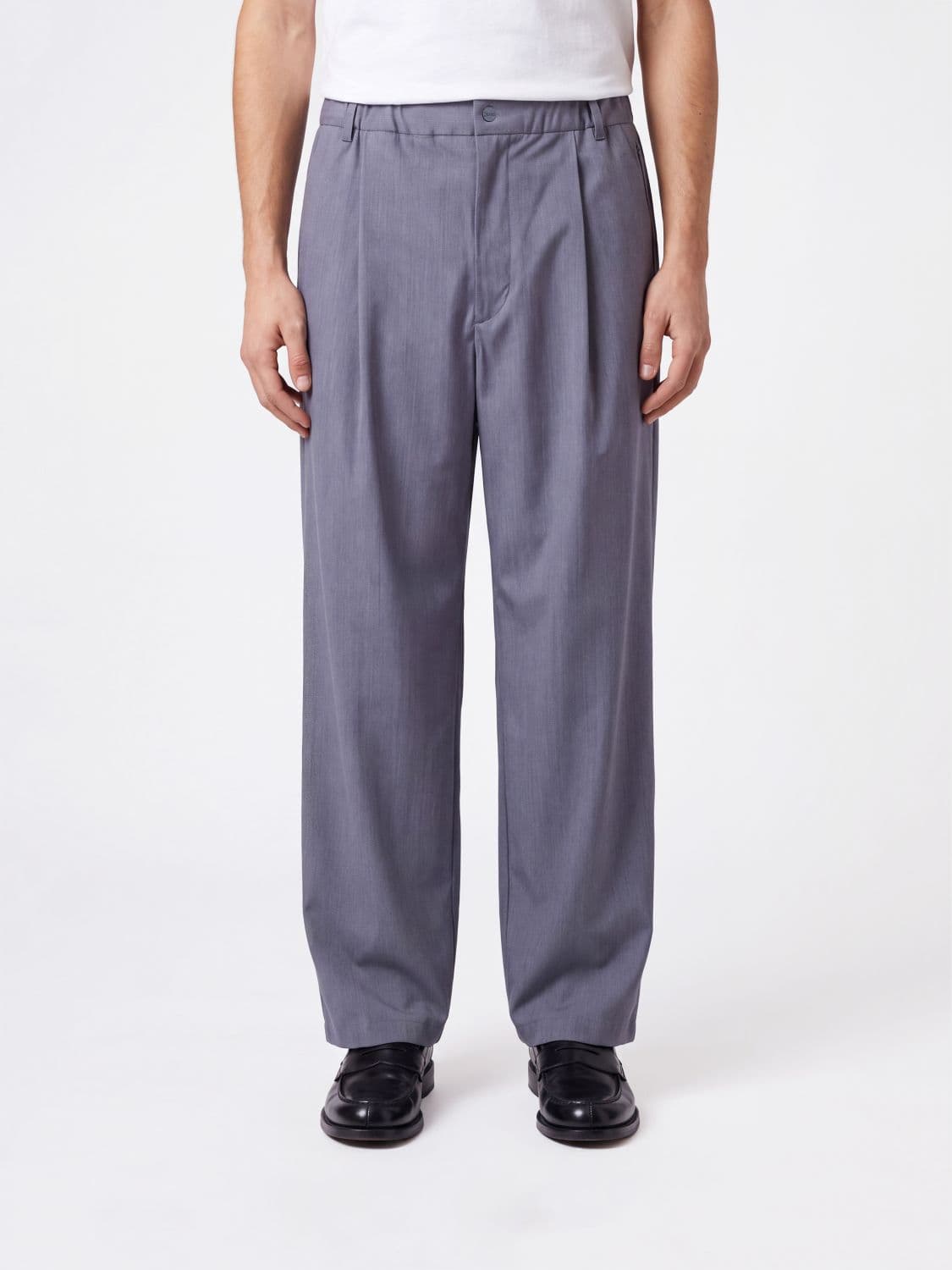 Herno Wide Leg Wool Blend Chino Trousers with America Pockets