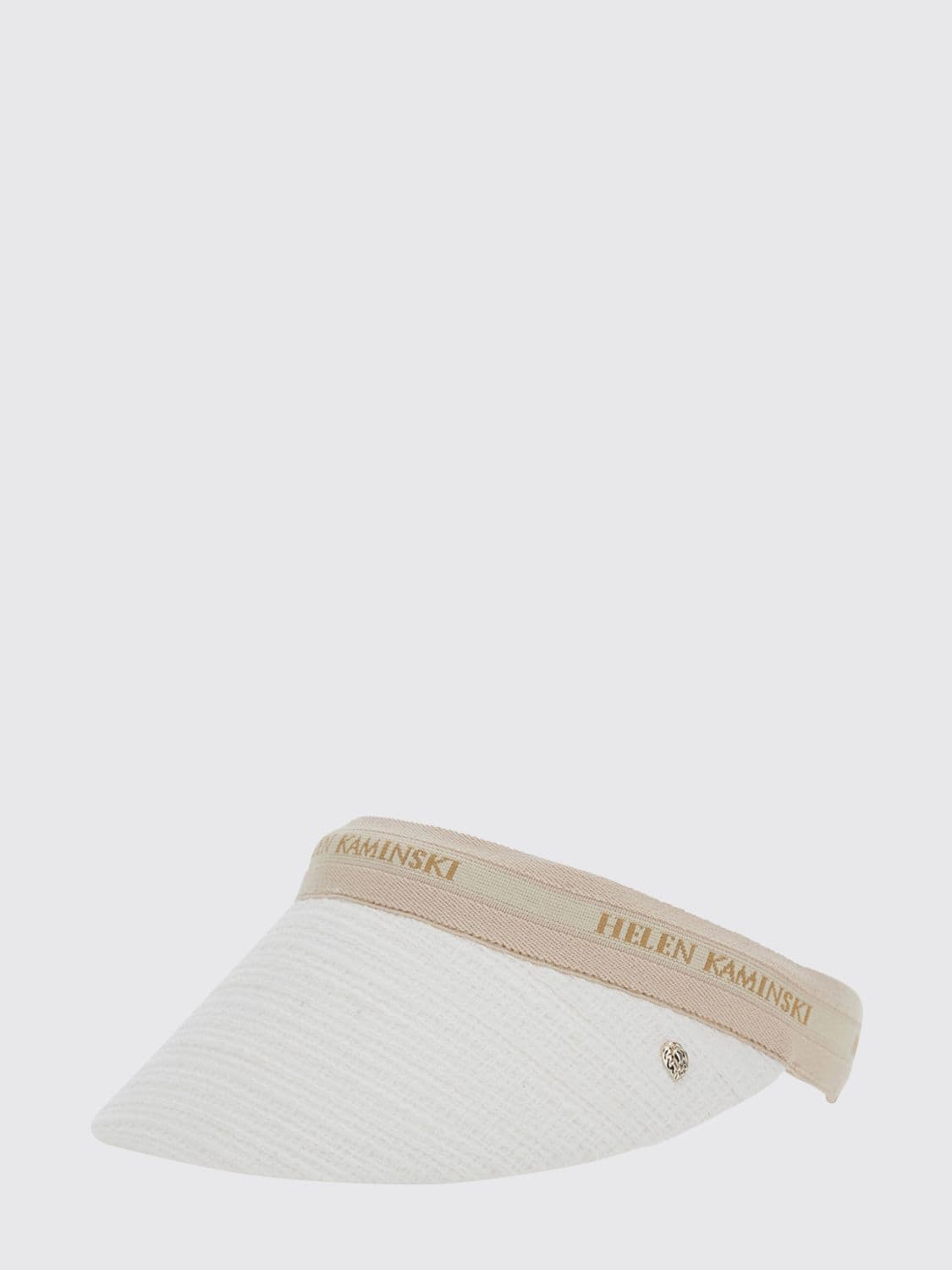 Helen Kaminski Cotton Tweed Tennis Visor with Jacquard Logo