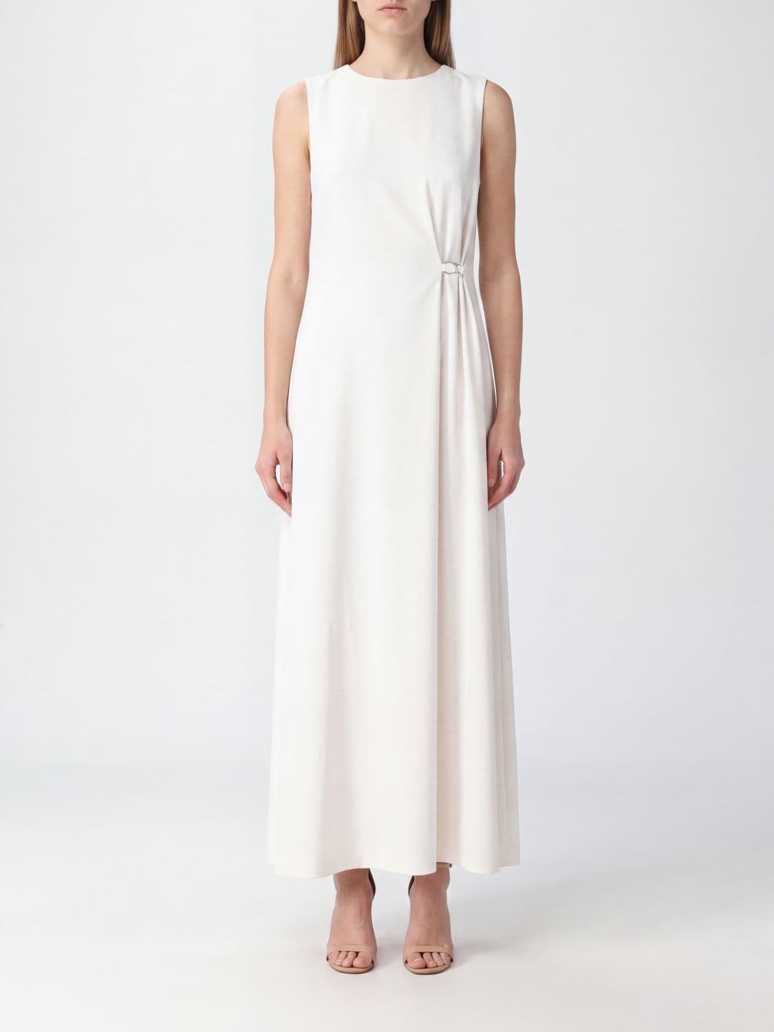 Herno Off-The-Shoulder Jersey Midi Tunic Dress · 40