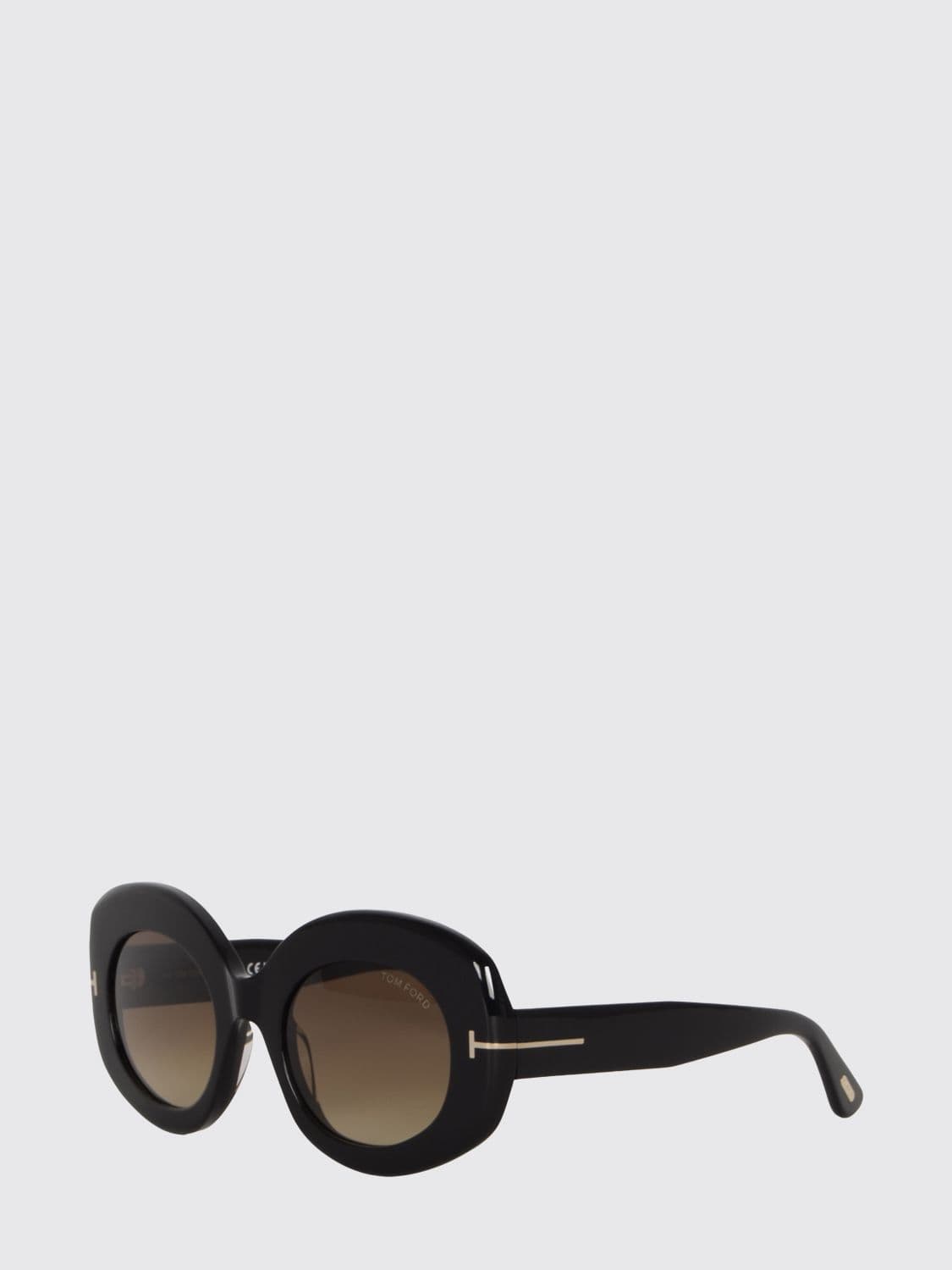 Tom Ford Aviator Acetate Sunglasses with Dark Lenses and Metal Logo