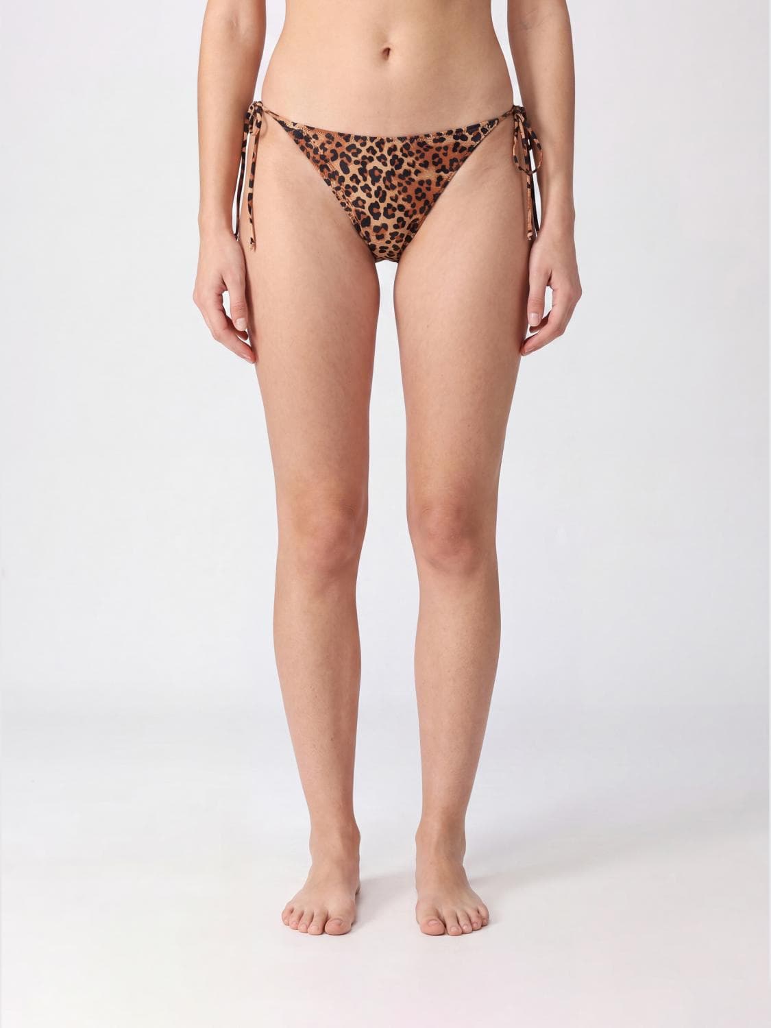 Mc2 Saint Barth Animalier Print Low-Rise Bikini Bottoms with Side Ties · L