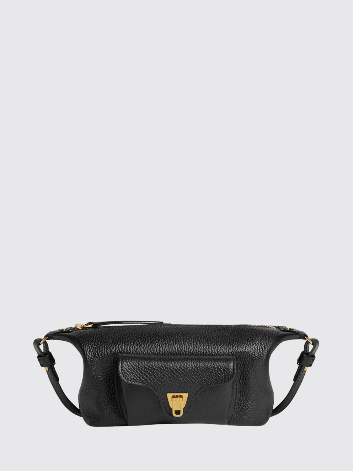 Coccinelle Beat Generation Grained Leather Mini Shoulder Bag with Buckle · OS
