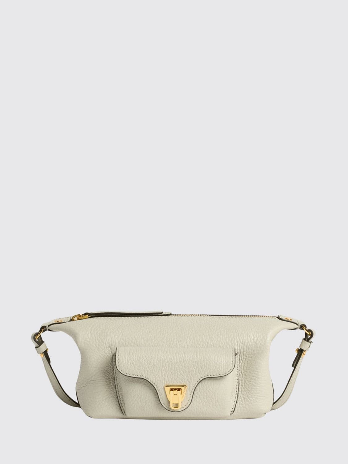 Coccinelle Beat Generation Grained Leather Mini Shoulder Bag with Buckle · OS