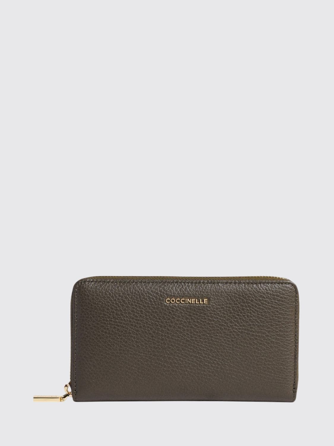 Coccinelle Metallic Soft Grained Leather Continental Wallet