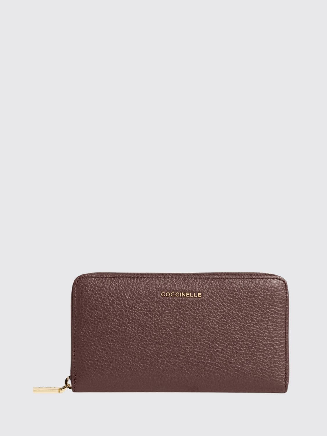Coccinelle Metallic Soft Grained Leather Continental Wallet