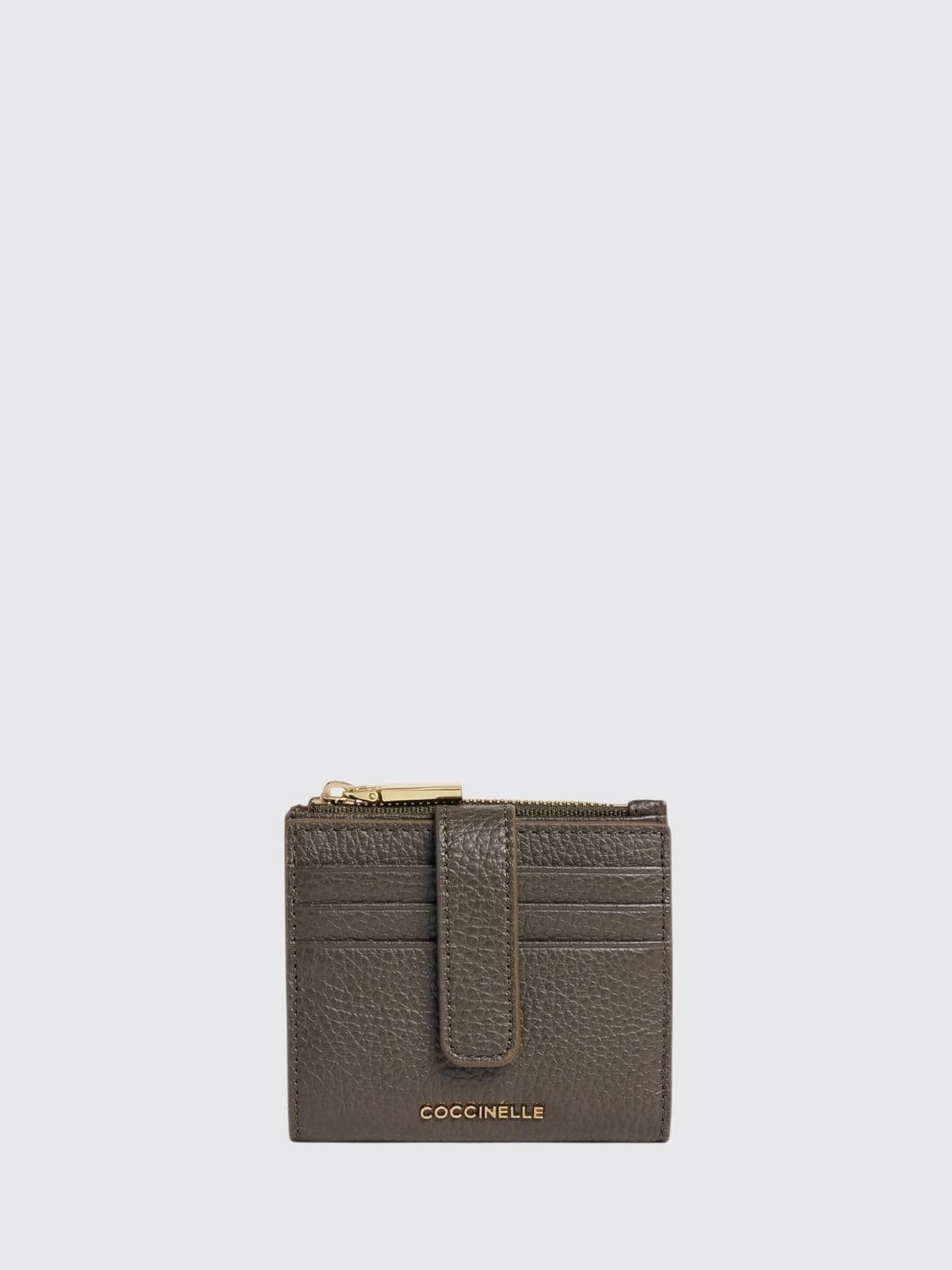 Coccinelle Metallic Soft Bifold Grained Leather Card Holder · OS