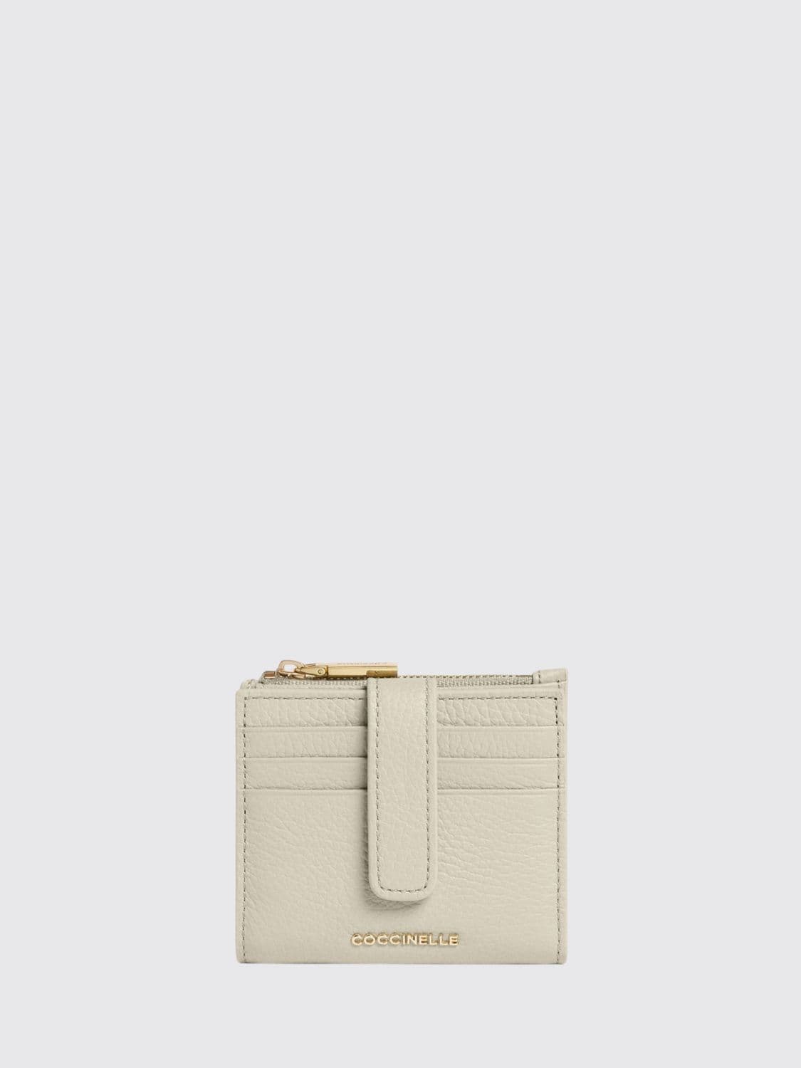 Coccinelle Metallic Soft Bifold Grained Leather Card Holder · OS