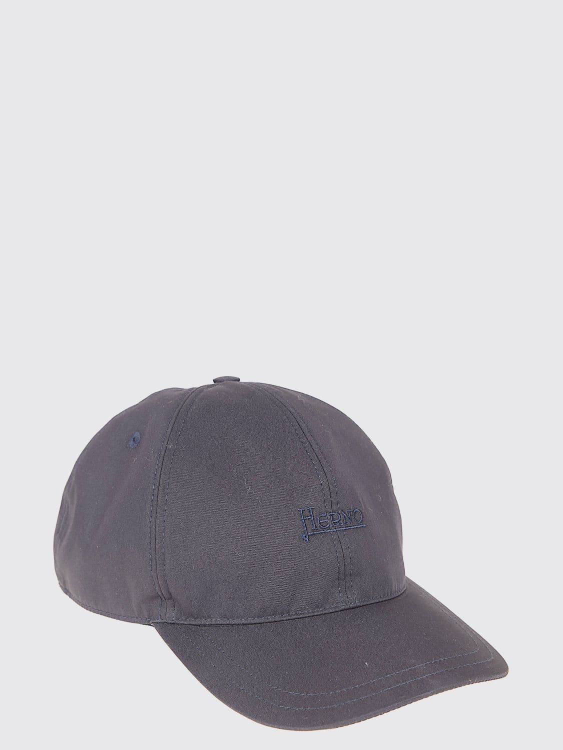 Herno Cotton Baseball Cap with Tone-on-Tone Embroidered Logo