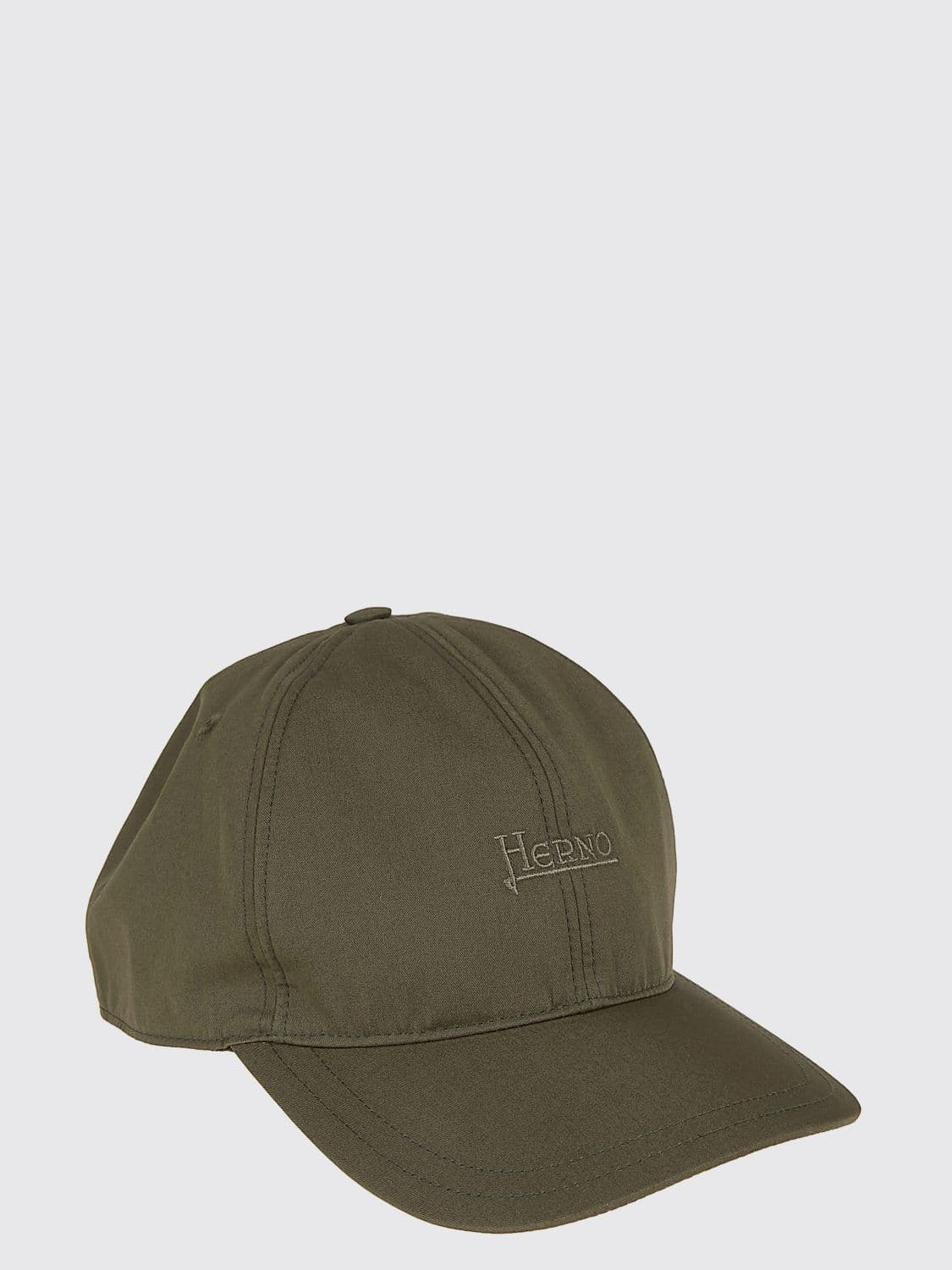 Herno Cotton Baseball Cap with Tone-on-Tone Embroidered Logo
