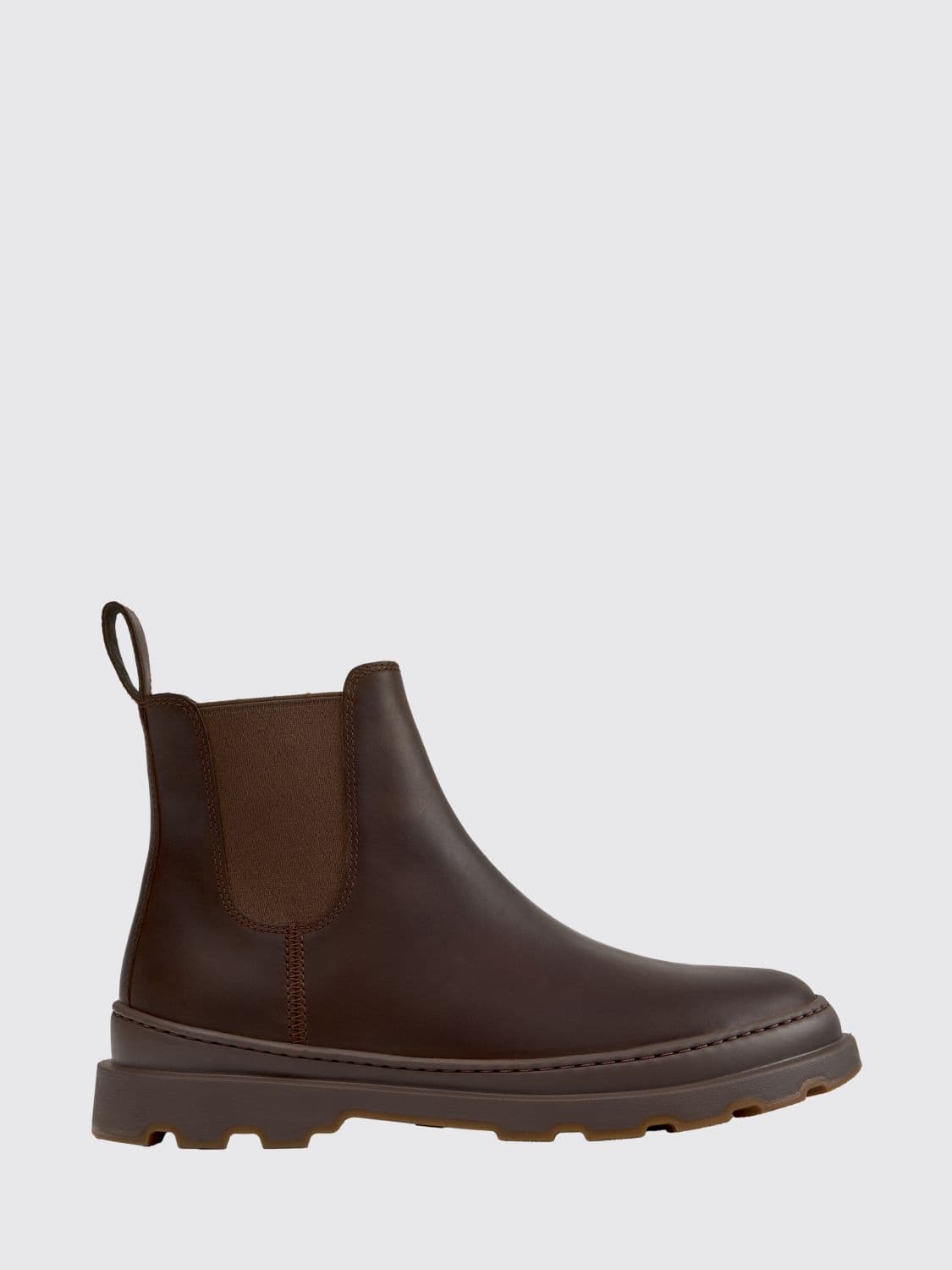 Camper Brutus+ Leather Chelsea Boots with Round Toe and Rubber Sole
