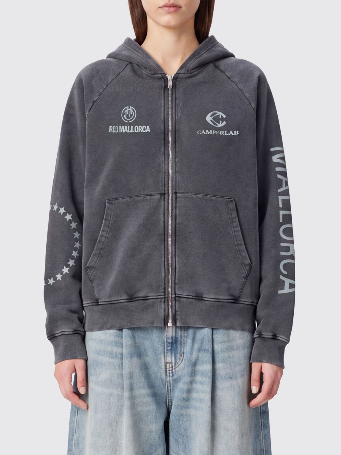 Camper RCD Mallorca Zip-Up Hoodie in Organic Cotton with Graphic Print