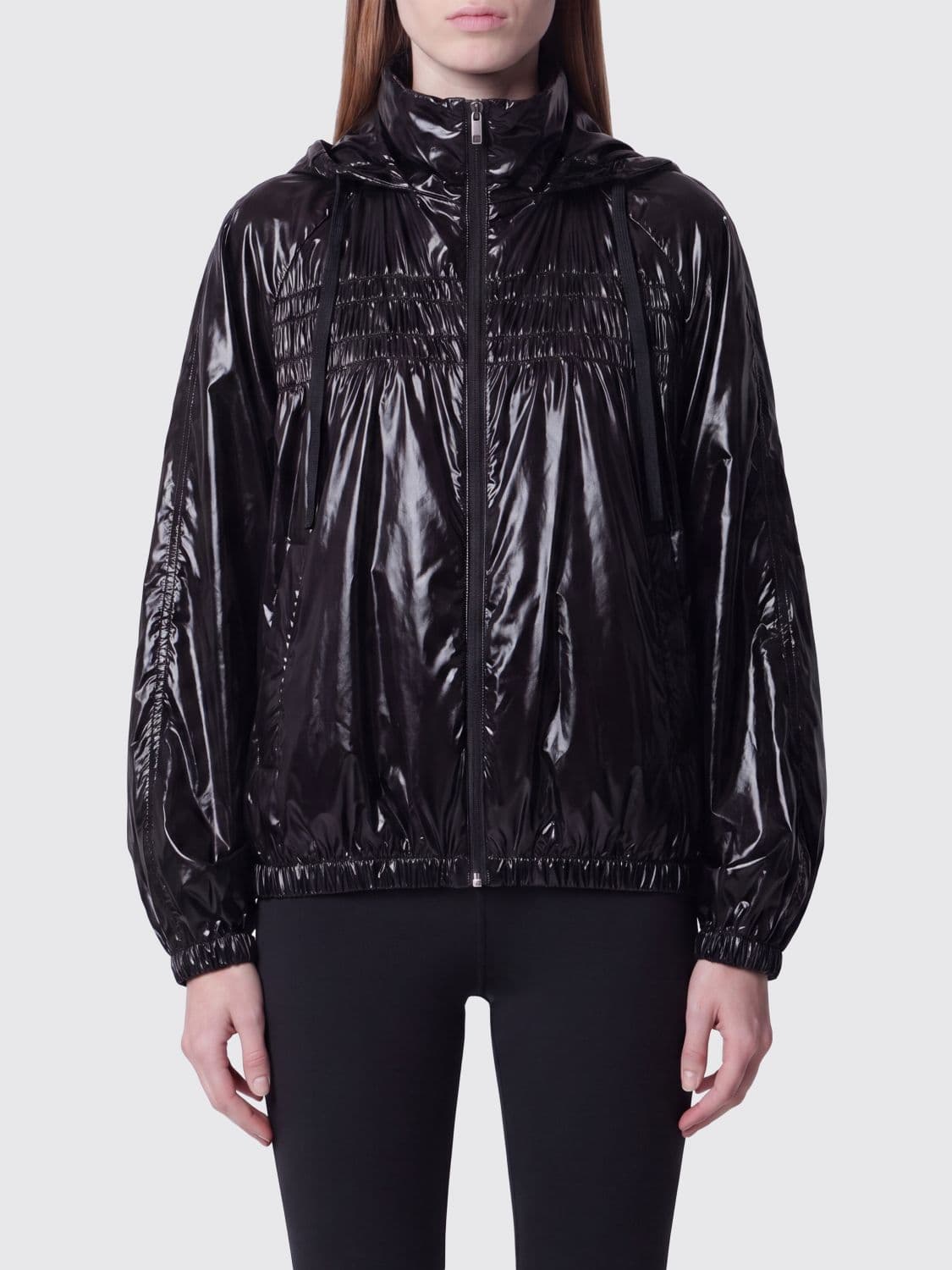 Herno Nylon Windbreaker Jacket with a High Neck and Removable Hood