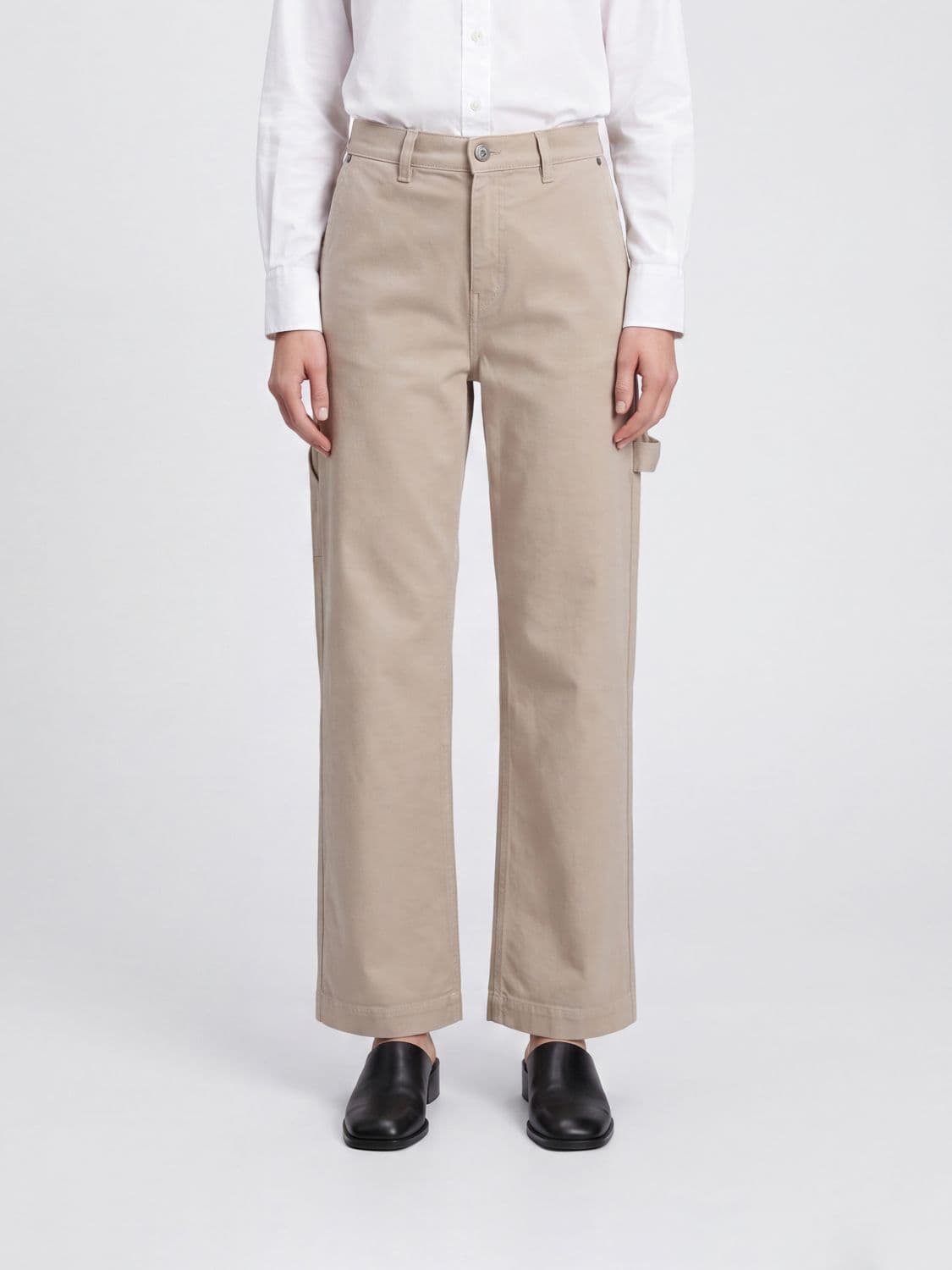 Parosh High-Waisted Straight-Leg Trousers P. A.R. O.S. H. in Stretch Cotton · L