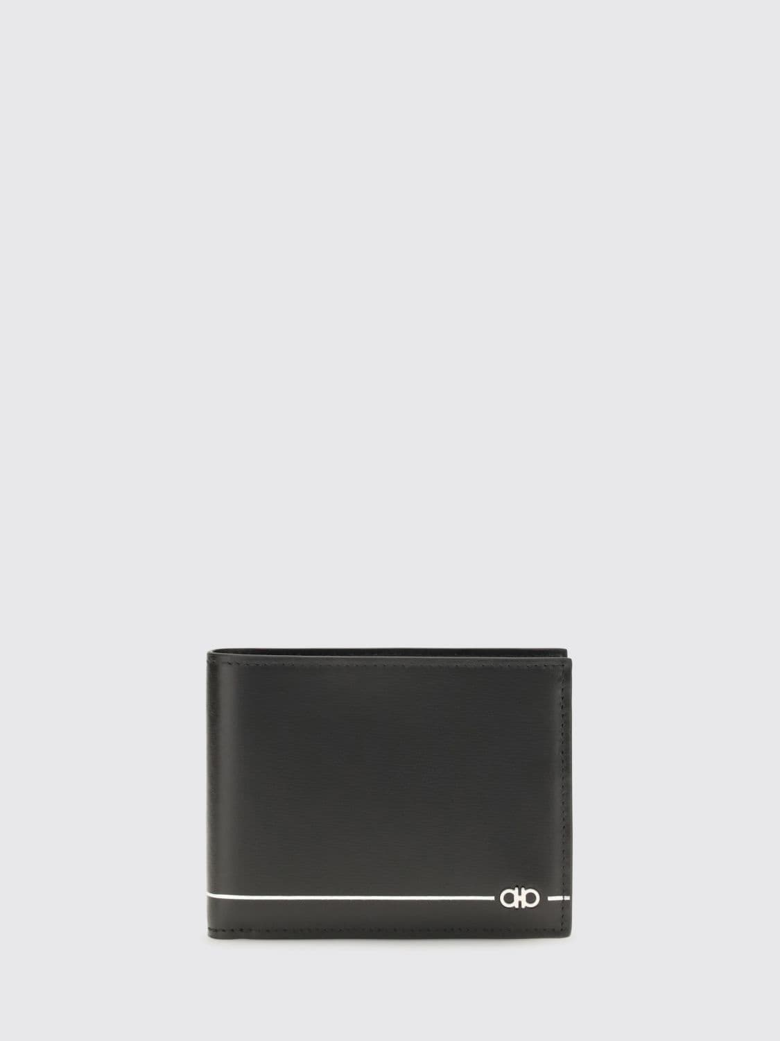 Ferragamo Smooth Calfskin Bifold Wallet with Gancini Logo