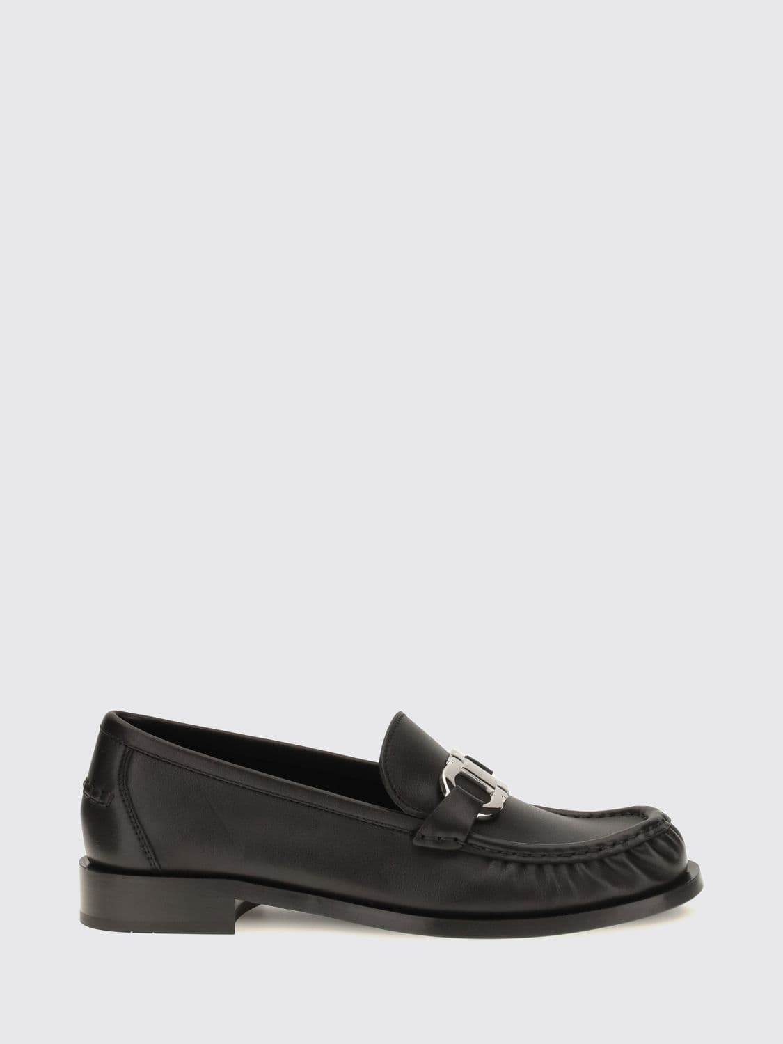 Ferragamo Gancini Calf Leather Loafers with Metal Logo