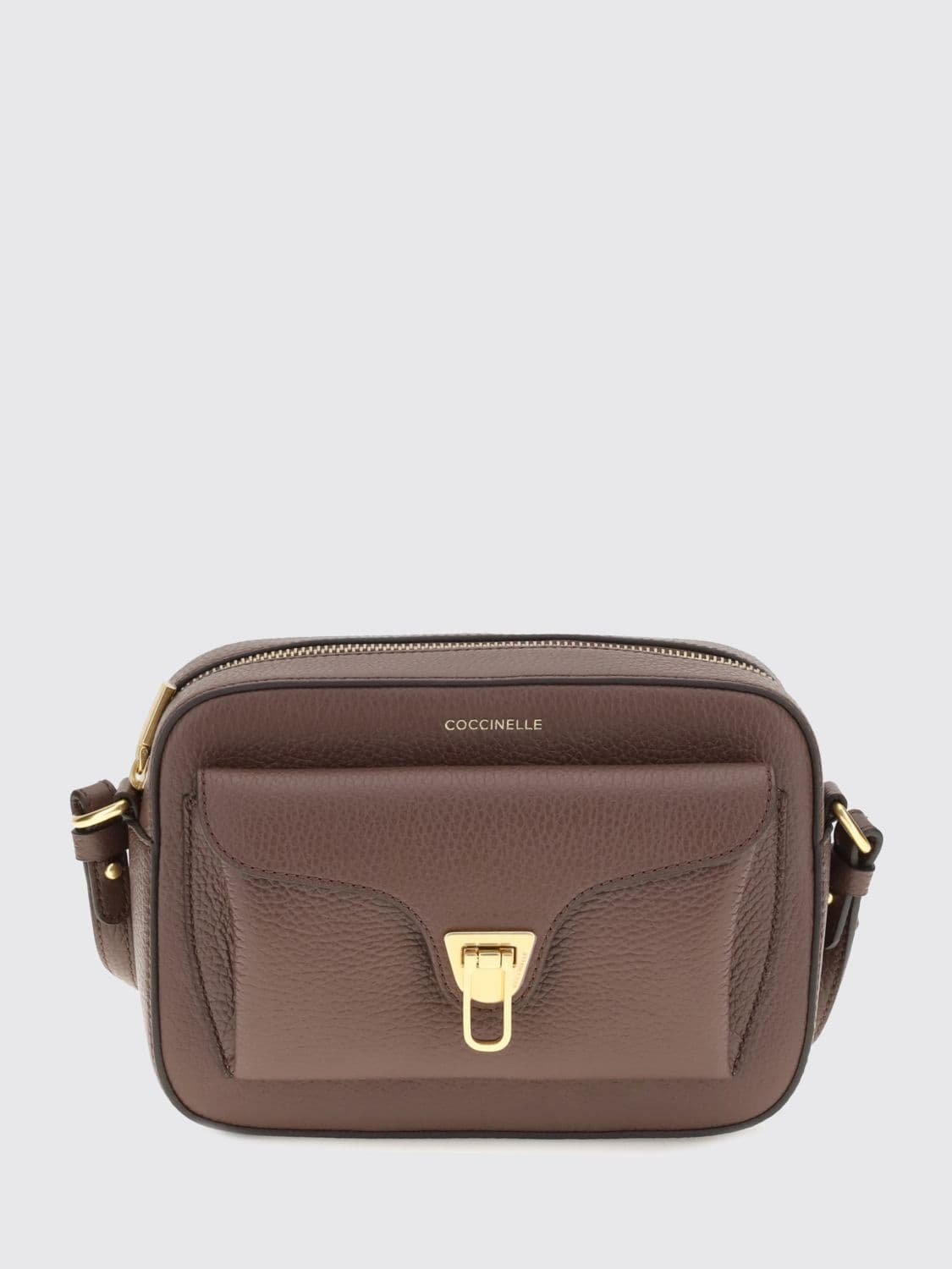 Coccinelle Beat Grained Leather Mini Camera Bag with Shoulder Strap · OS