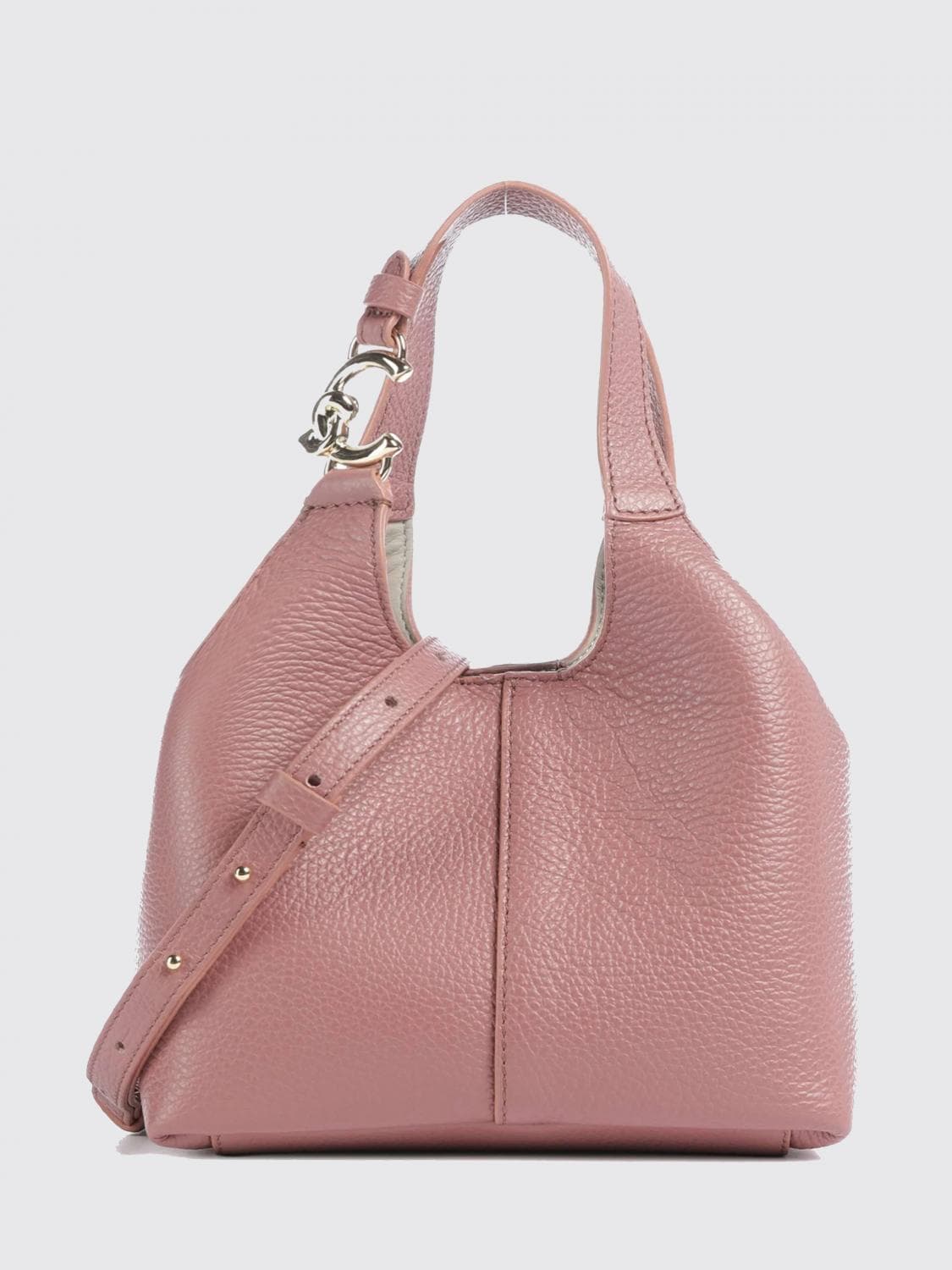 Coccinelle C-Easy Mini Tumbled Leather Handbag with Removable Inner Pouch