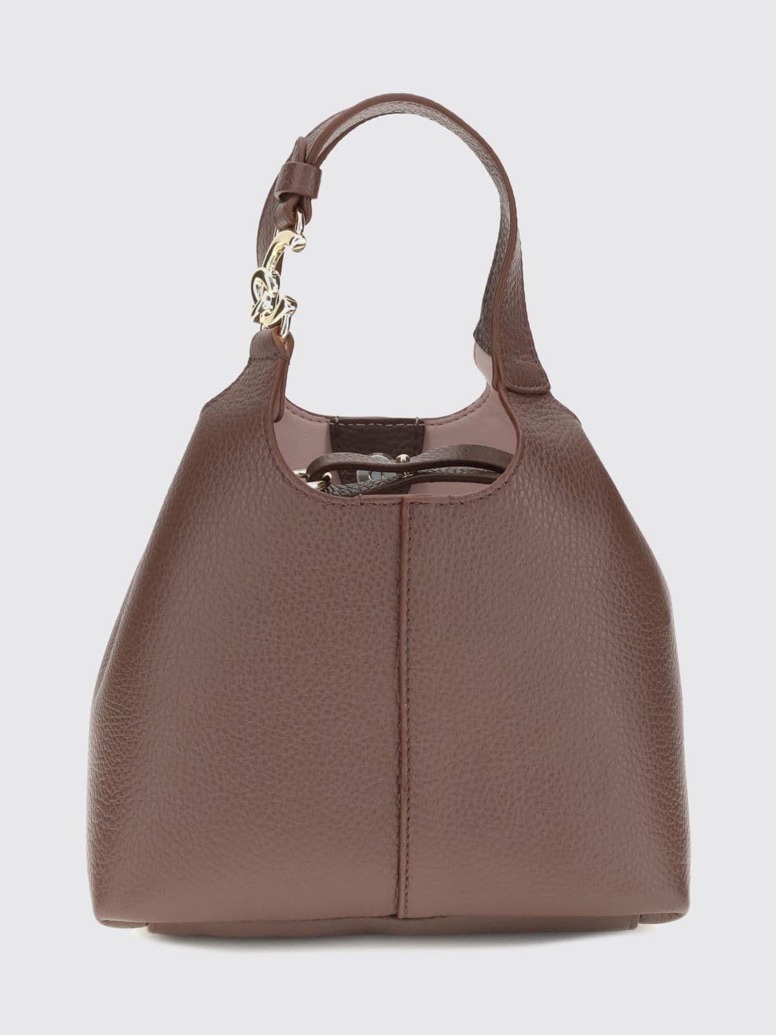 Coccinelle C-Easy Mini Tumbled Leather Handbag with Removable Inner Pouch · OS
