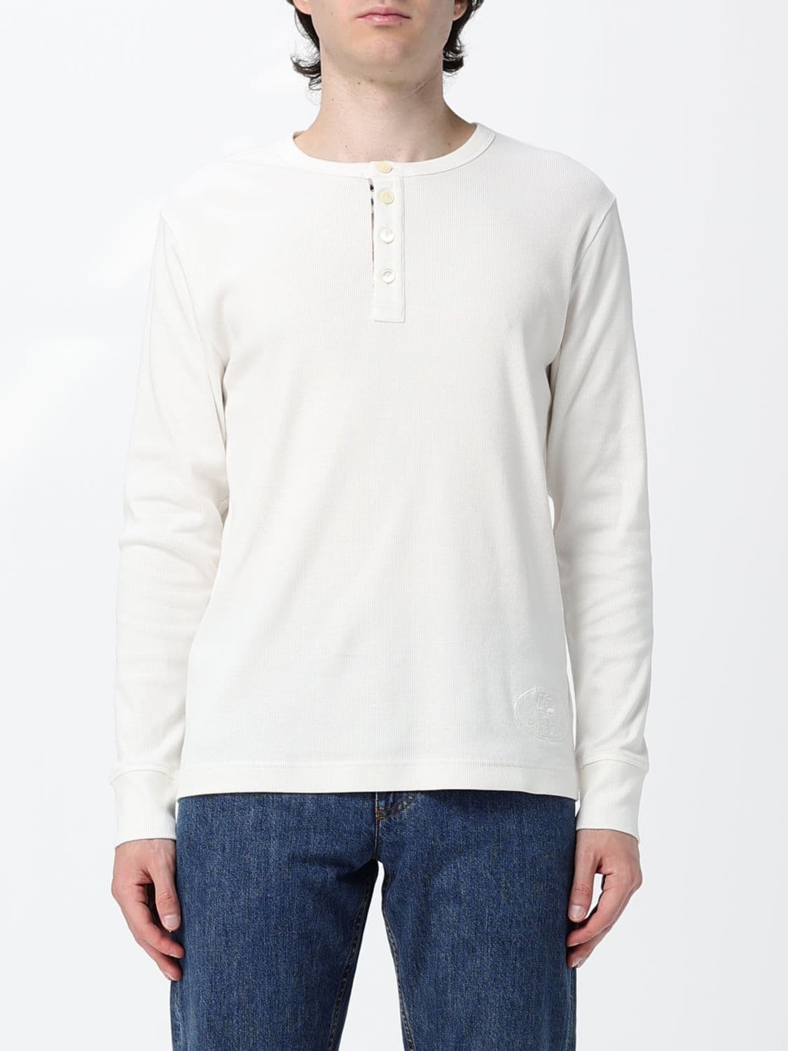 Burberry Long-Sleeved Cotton Crewneck T-shirt