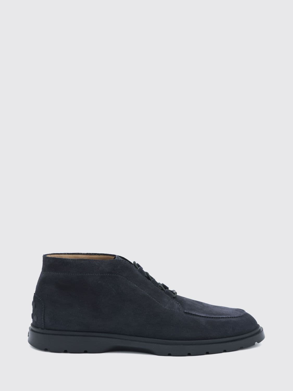 Tod's Suede Calfskin Chukka Boots with Round Toe and Rubber Sole