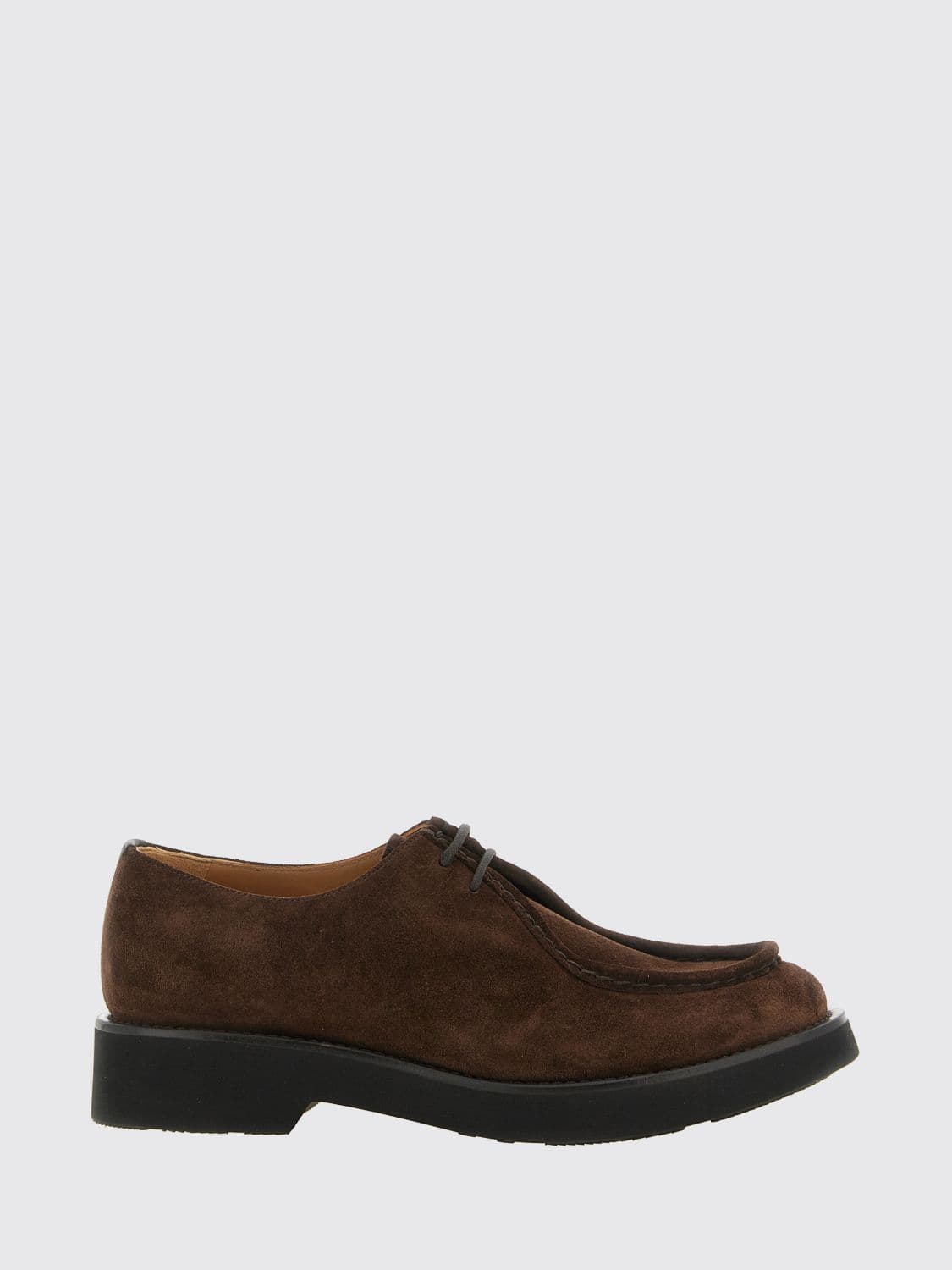 Church's Nelly Suede Derby Shoes with Round Toe and Rubber Sole