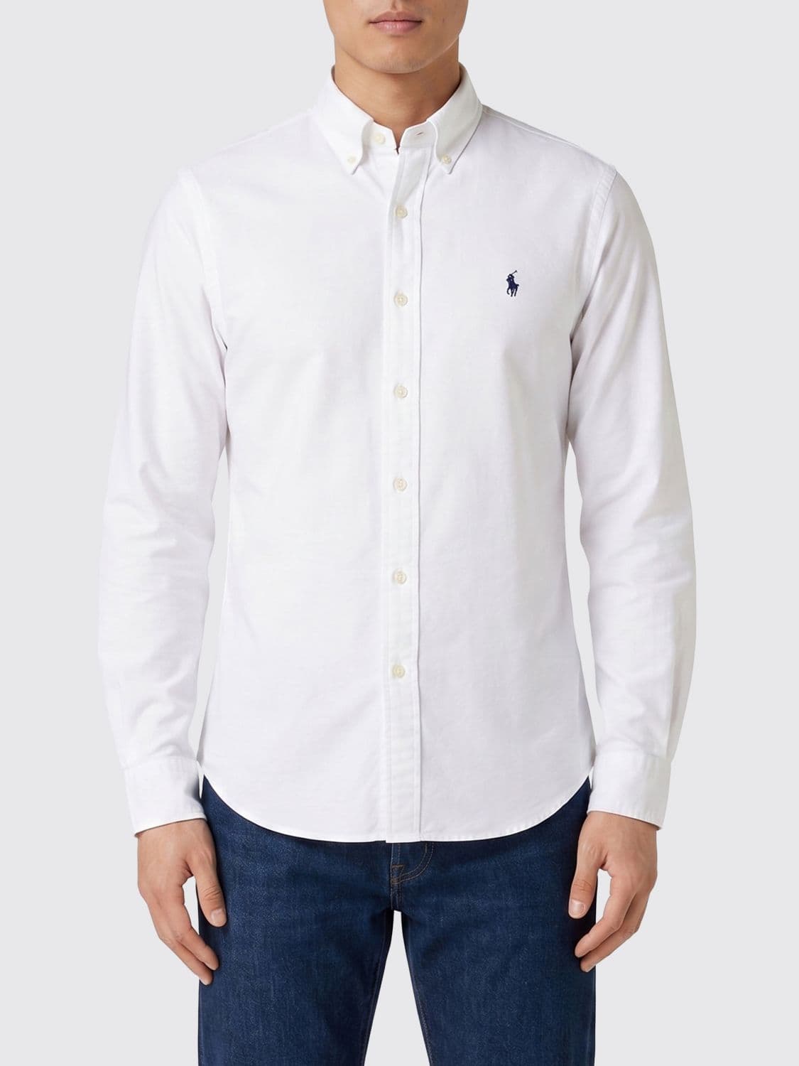 Polo Ralph Lauren Slim Fit Stretch Cotton Poplin Shirt with Button-Down Collar