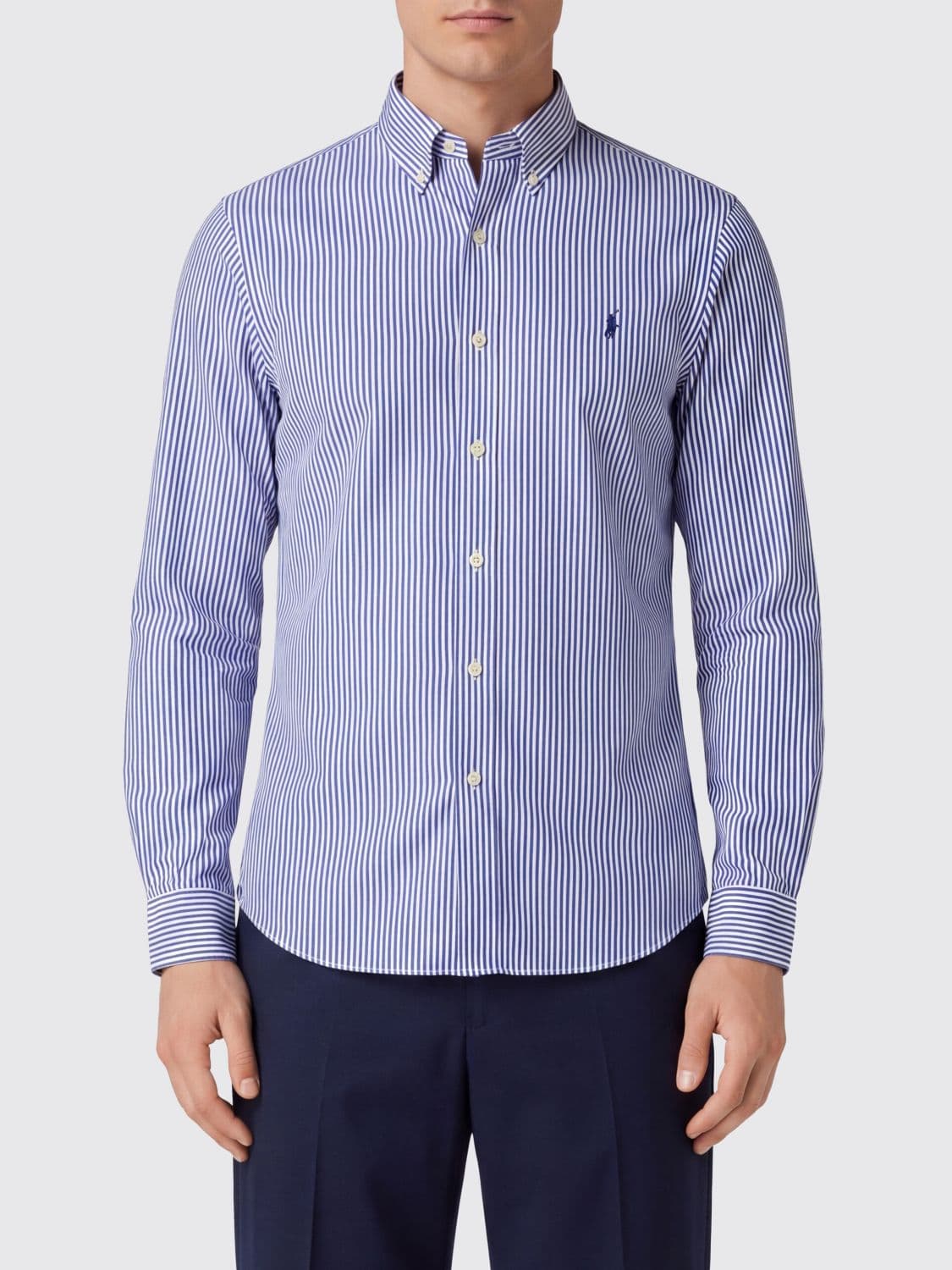 Polo Ralph Lauren Slim Fit Stretch Cotton Poplin Shirt with Button-Down Collar