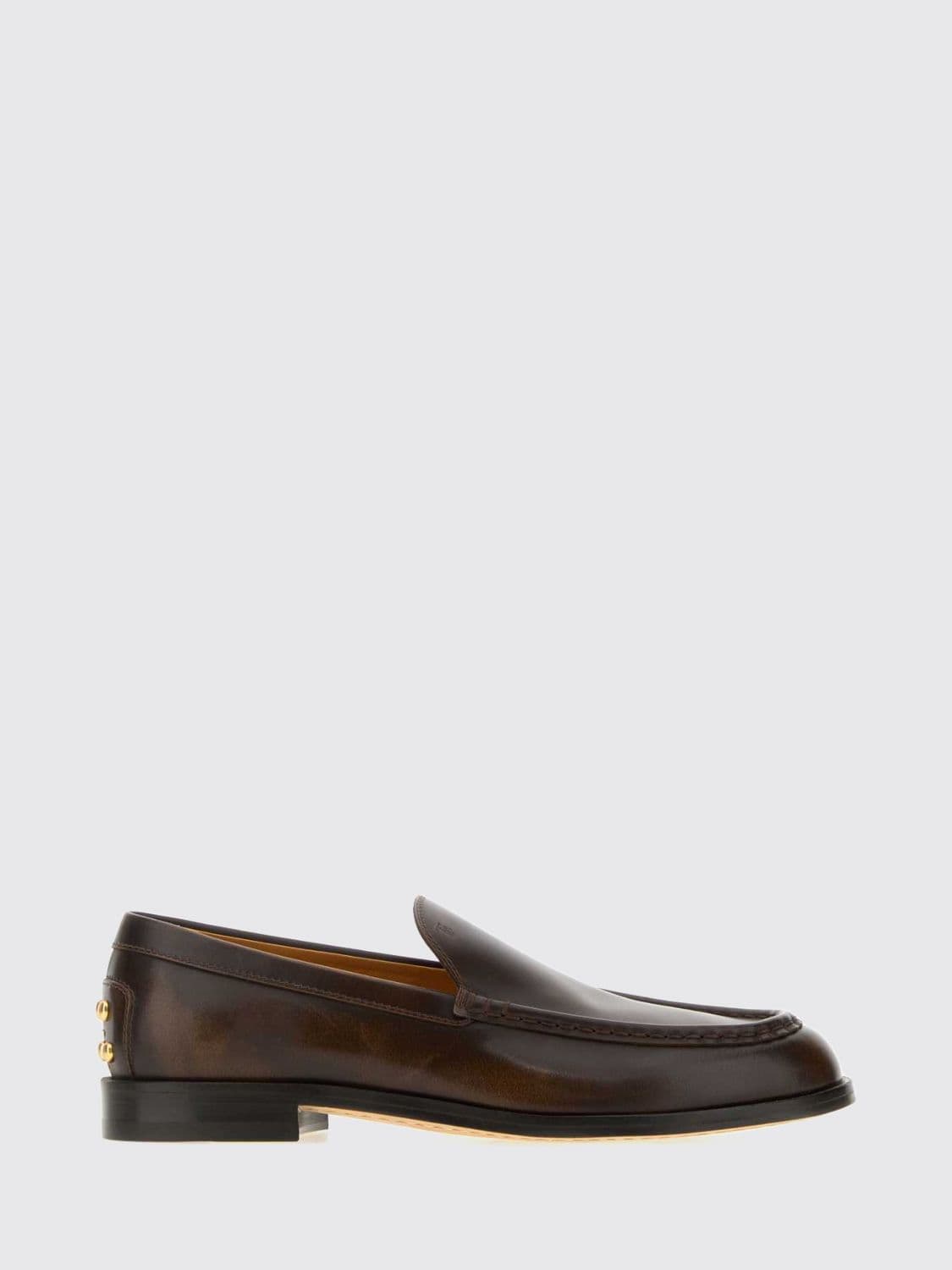 Tod's Smooth Leather Loafers with T Timeless Logo and Leather Sole