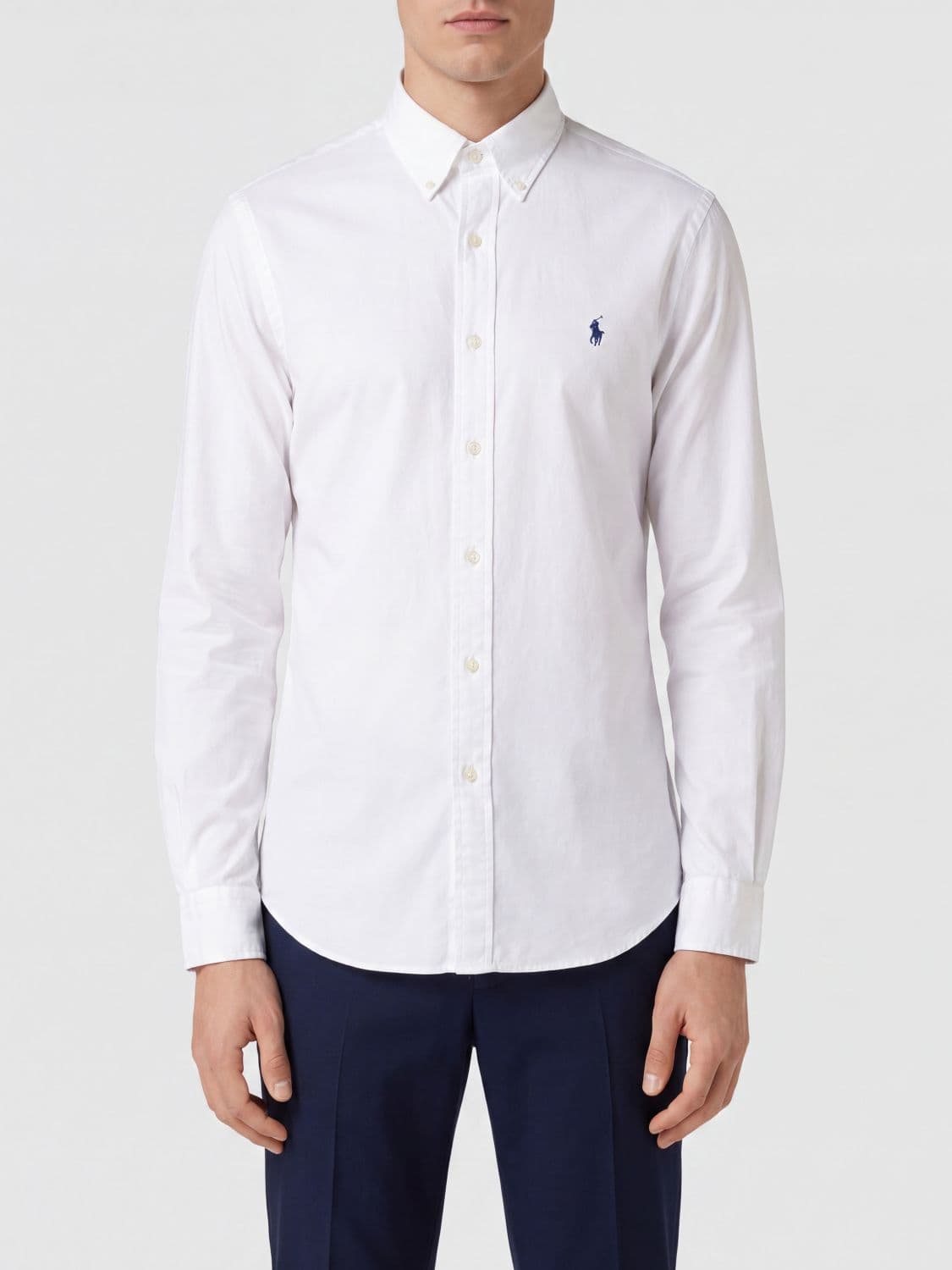 Polo Ralph Lauren Slim Fit Stretch Cotton Shirt with Button-Down Collar and Pony Logo
