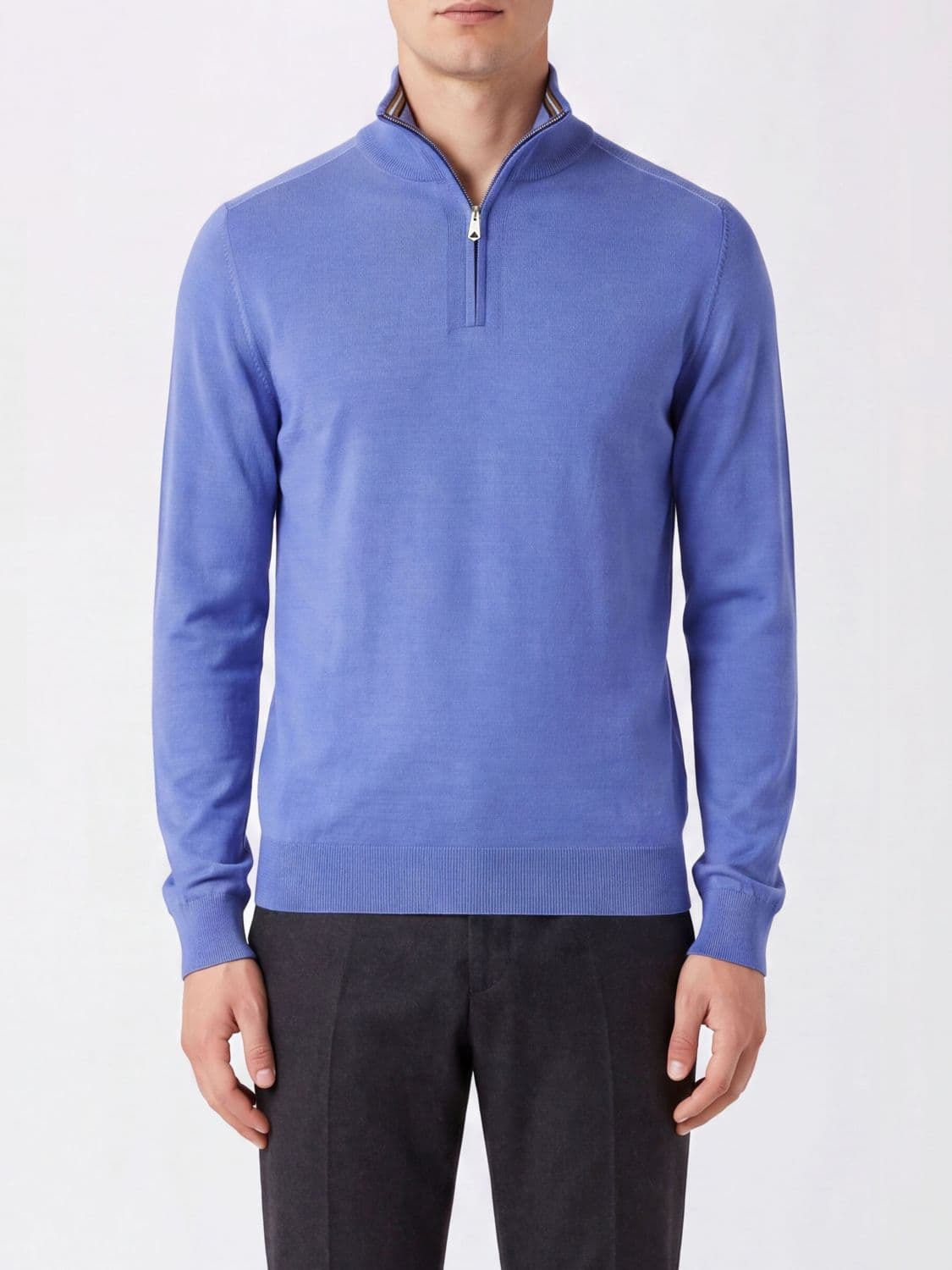 Paul Smith Pure Merino Wool Half-Zip Turtleneck Jumper