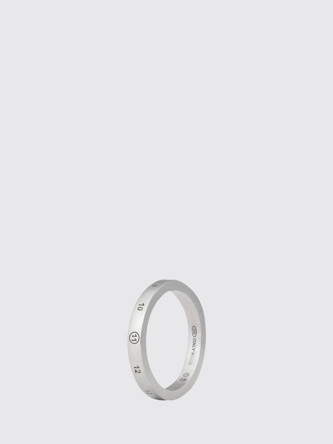 Maison Margiela Contrast Engraved Numeric Logo Ring in 925 Silver