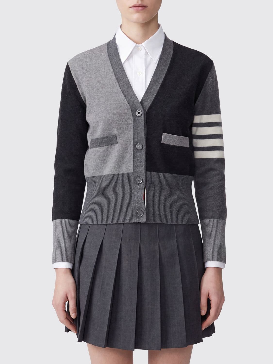 Thom Browne Slim Fit 4-Bar Cotton Cardigan · 36