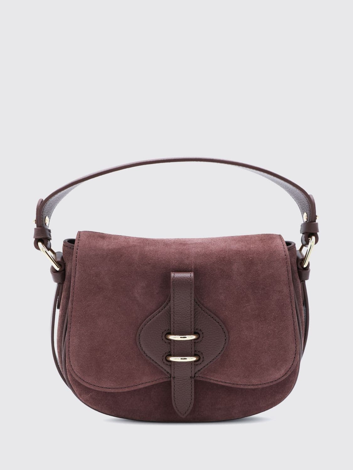 Coccinelle Mavery Mini Grained Leather Shoulder Bag with Strap