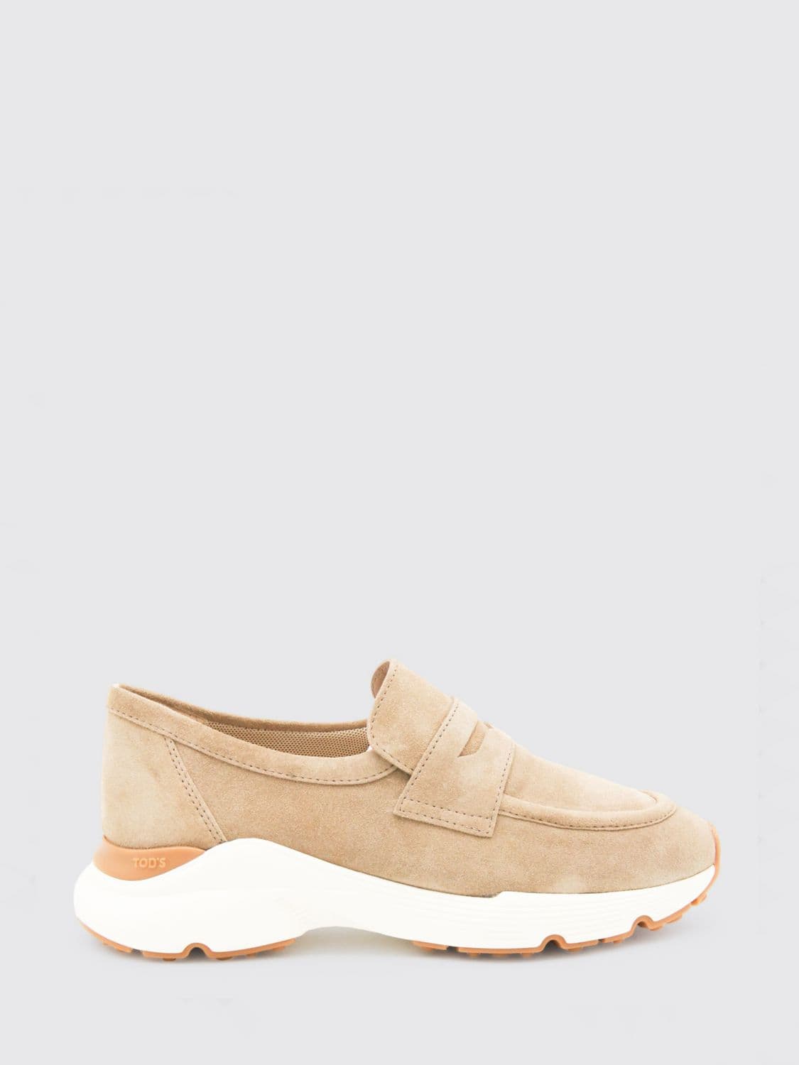 Tod's Suede Loafers with Penny Bar and Rubber Sole