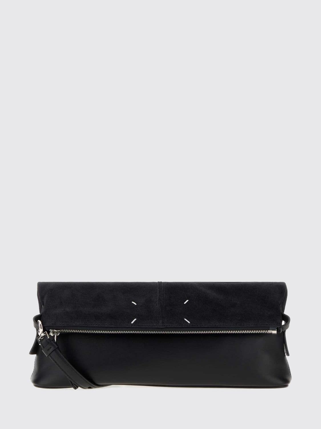 Maison Margiela 5AC Calfskin and Suede Clutch with Shoulder Strap · OS