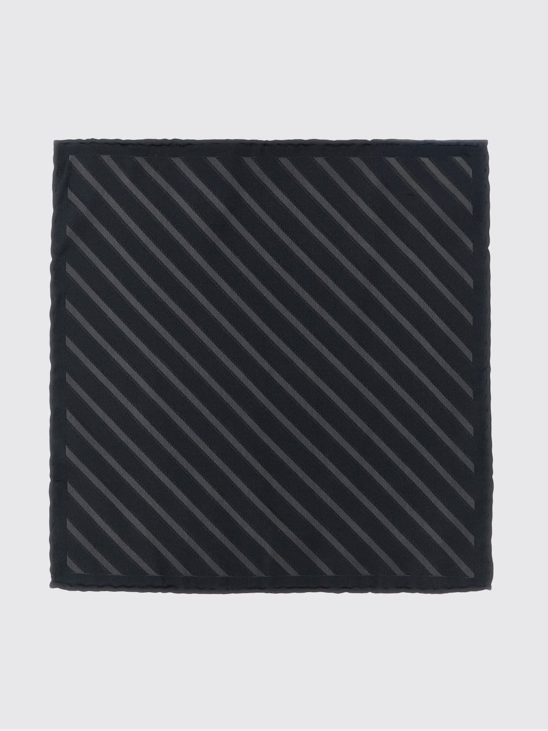 Brunello Cucinelli Striped Pure Silk Pocket Square · OS