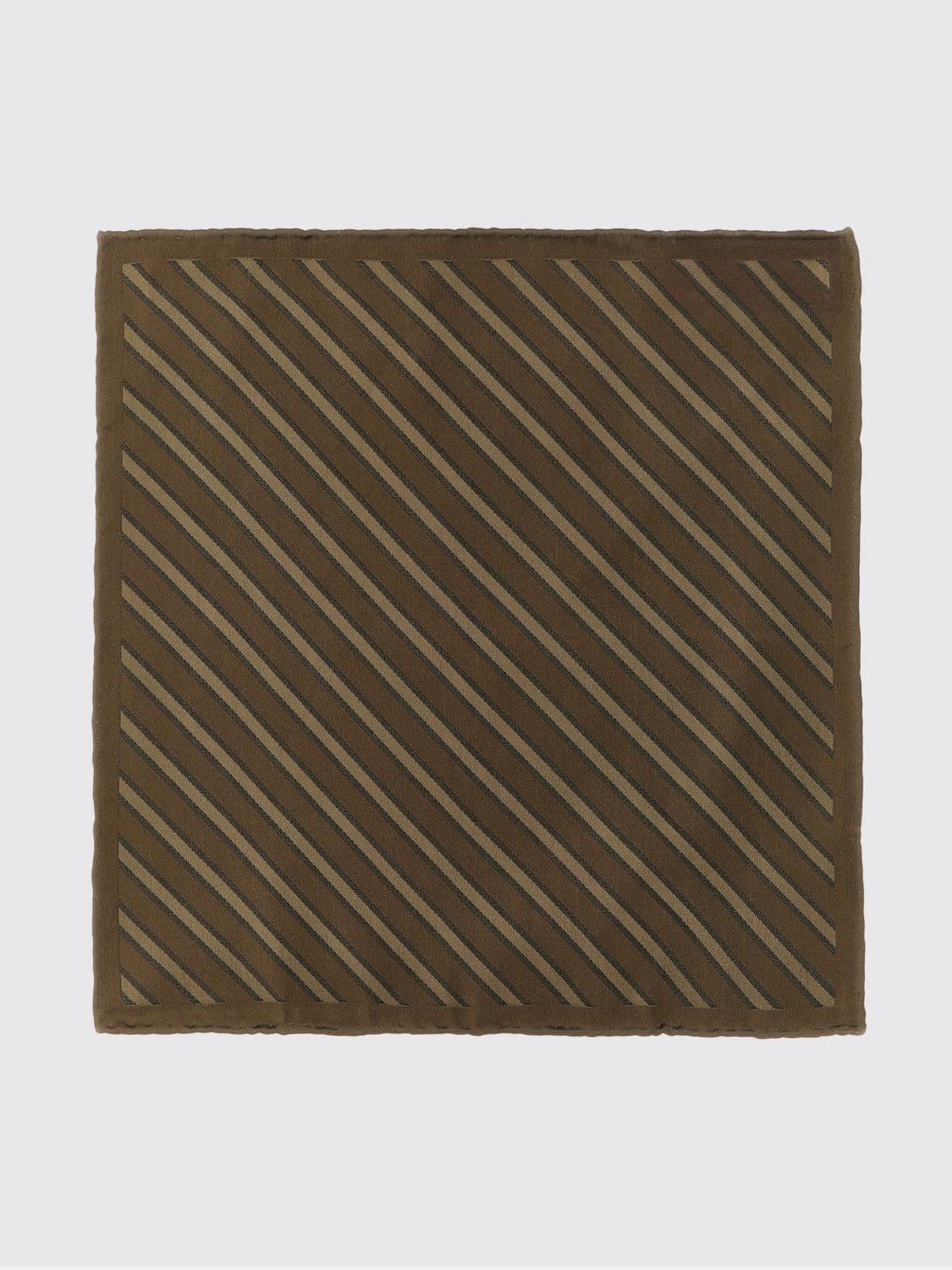Brunello Cucinelli Striped Pure Silk Pocket Square · OS