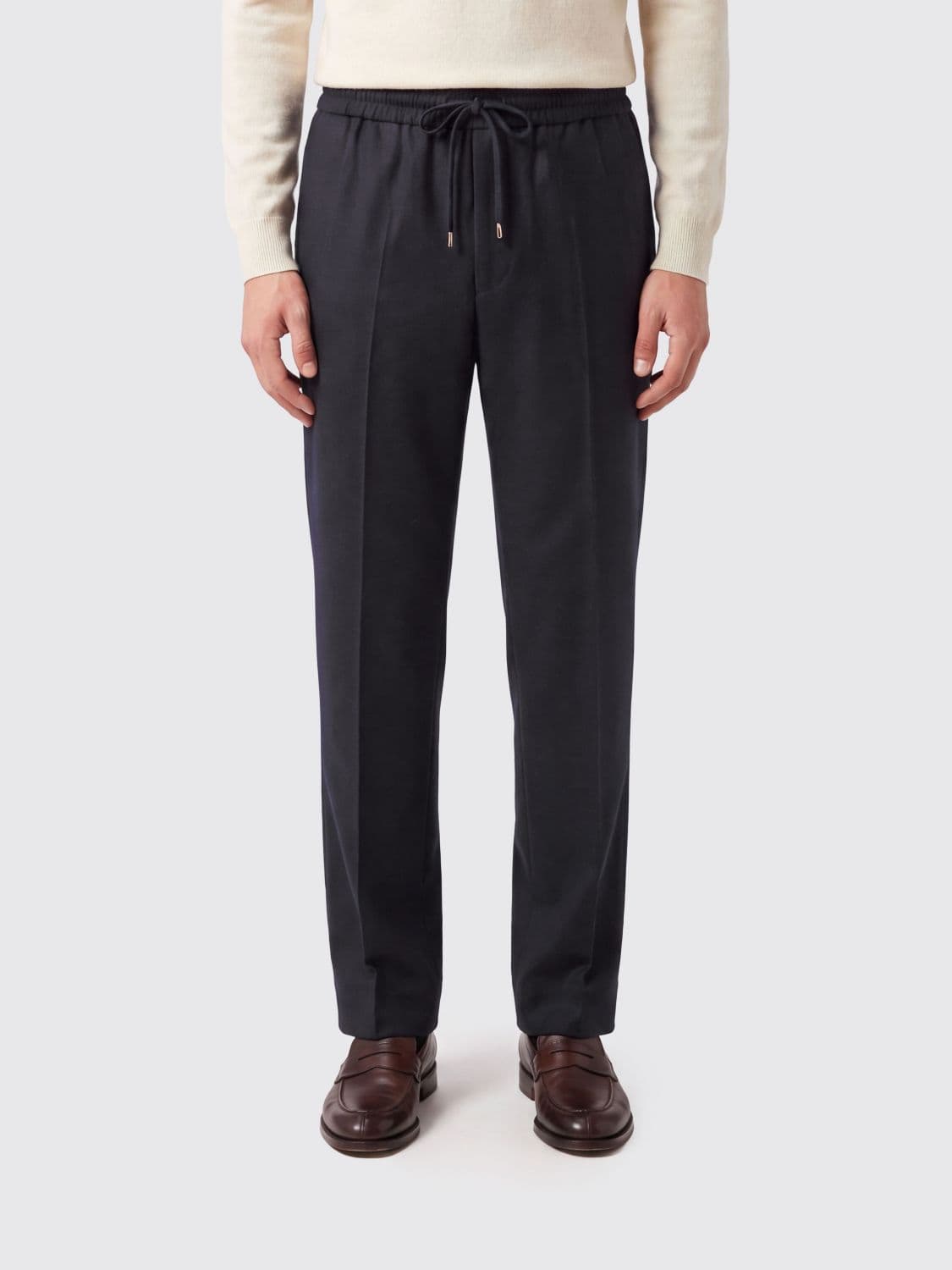Drôle De Monsieur Straight-Leg Wool-Blend Trousers with Drawstring