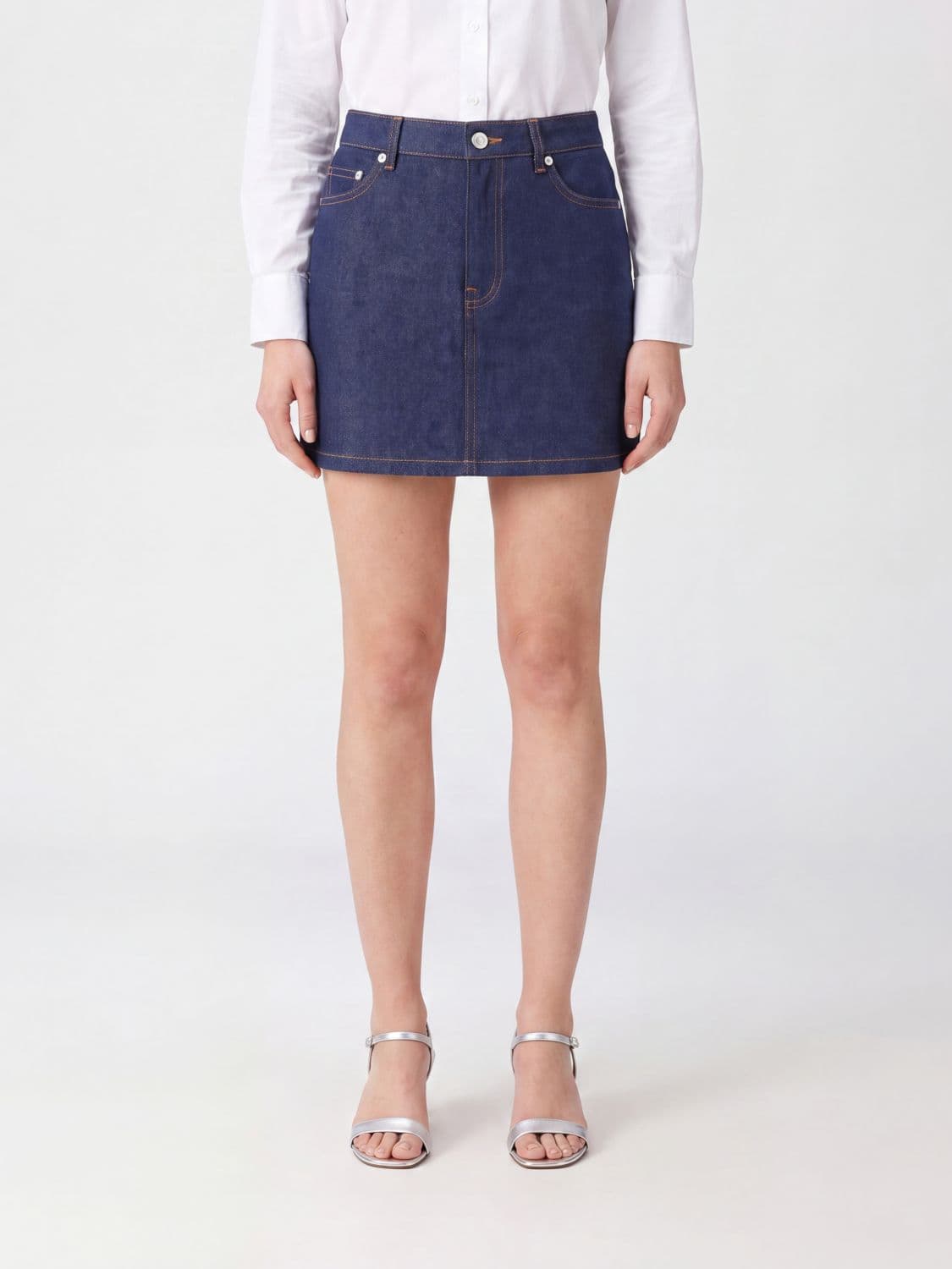 A.p.c. A. P.C. Denim Pencil Mini Skirt with Five-Pocket Design